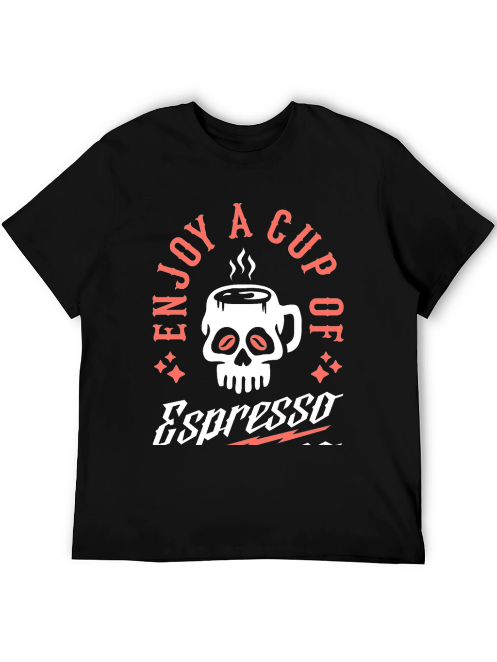 Espresso Skull Graphic T-Shirt