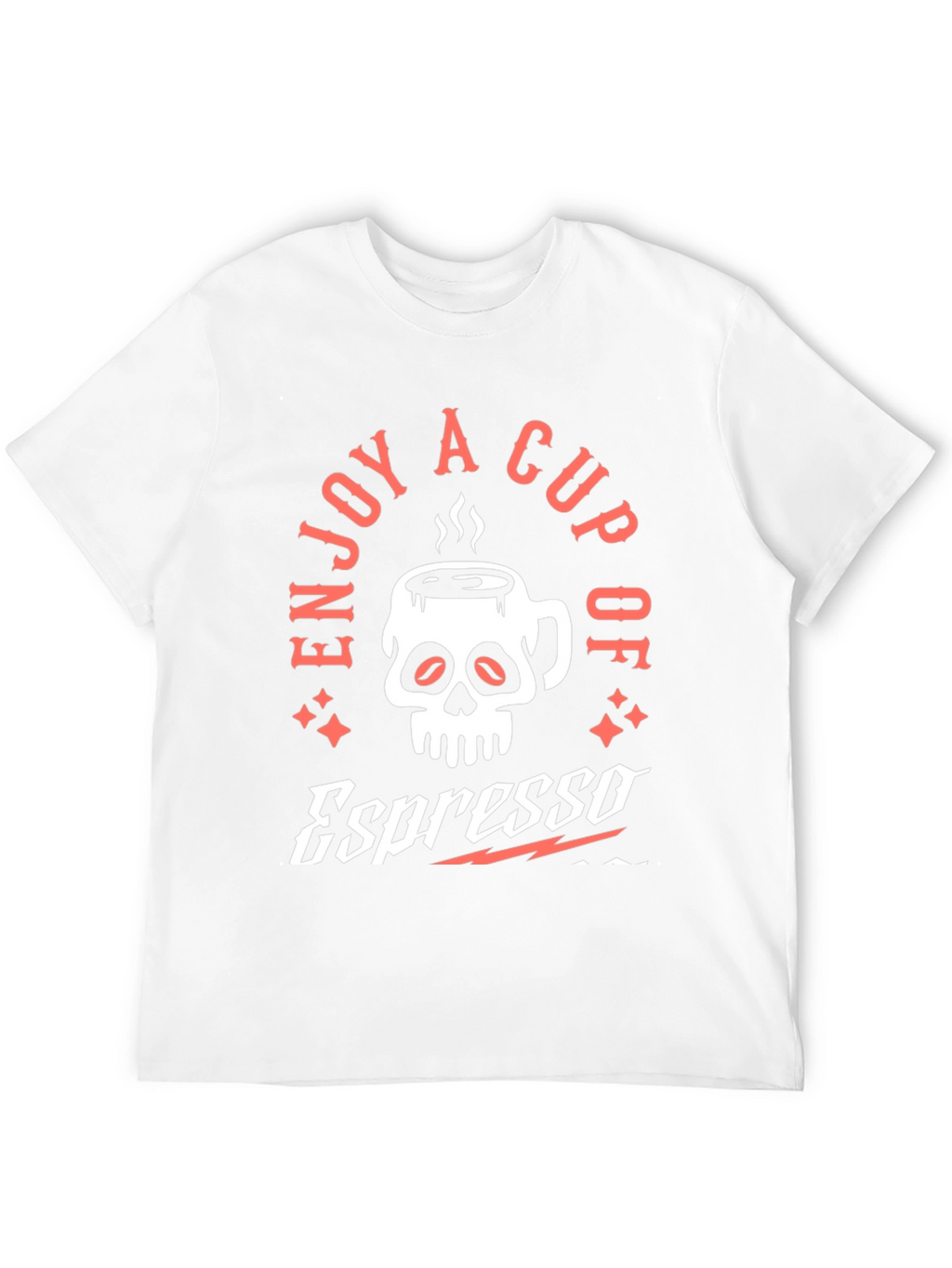 Espresso Skull Graphic T-Shirt