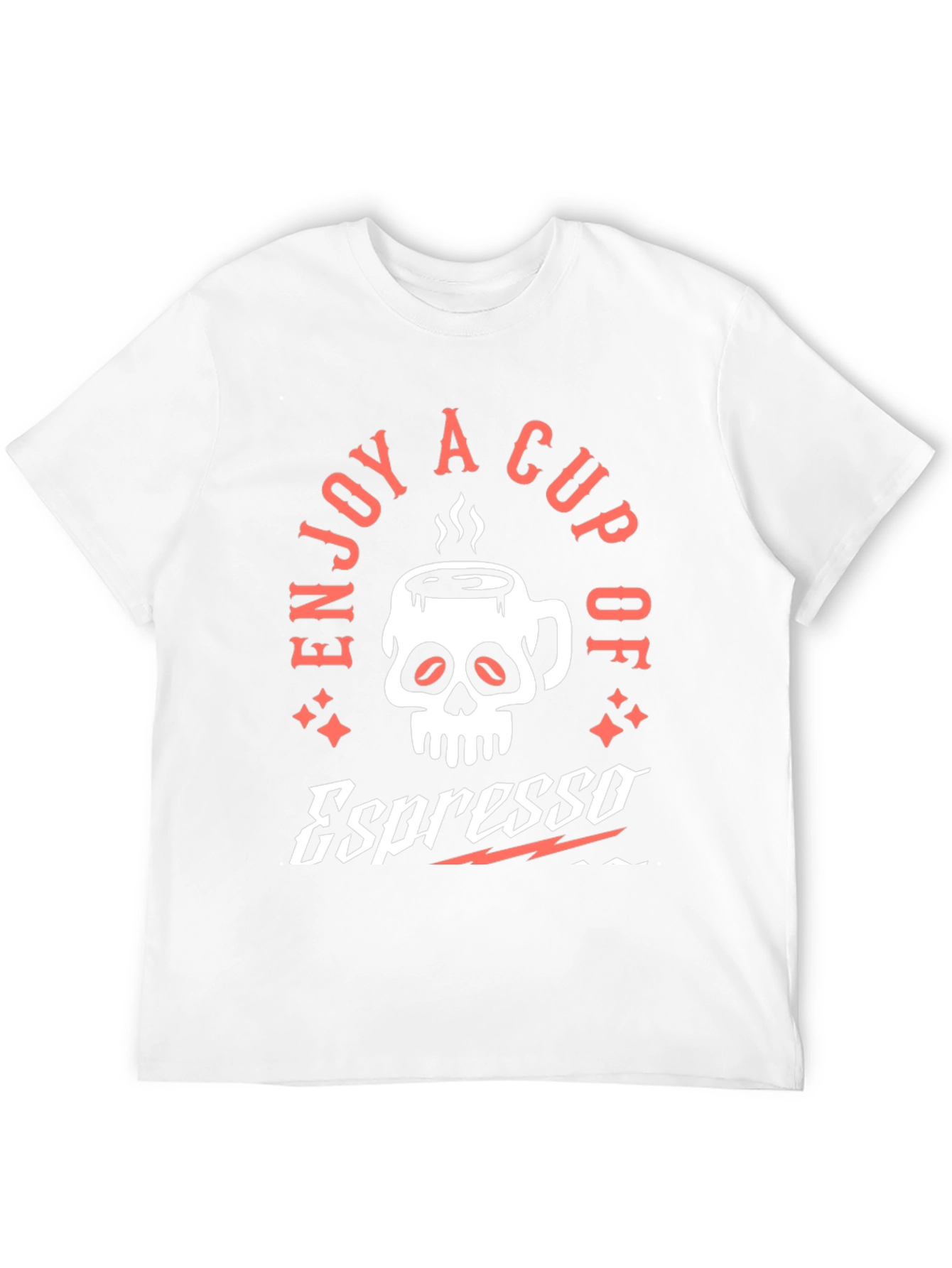 Espresso Skull Graphic T-Shirt