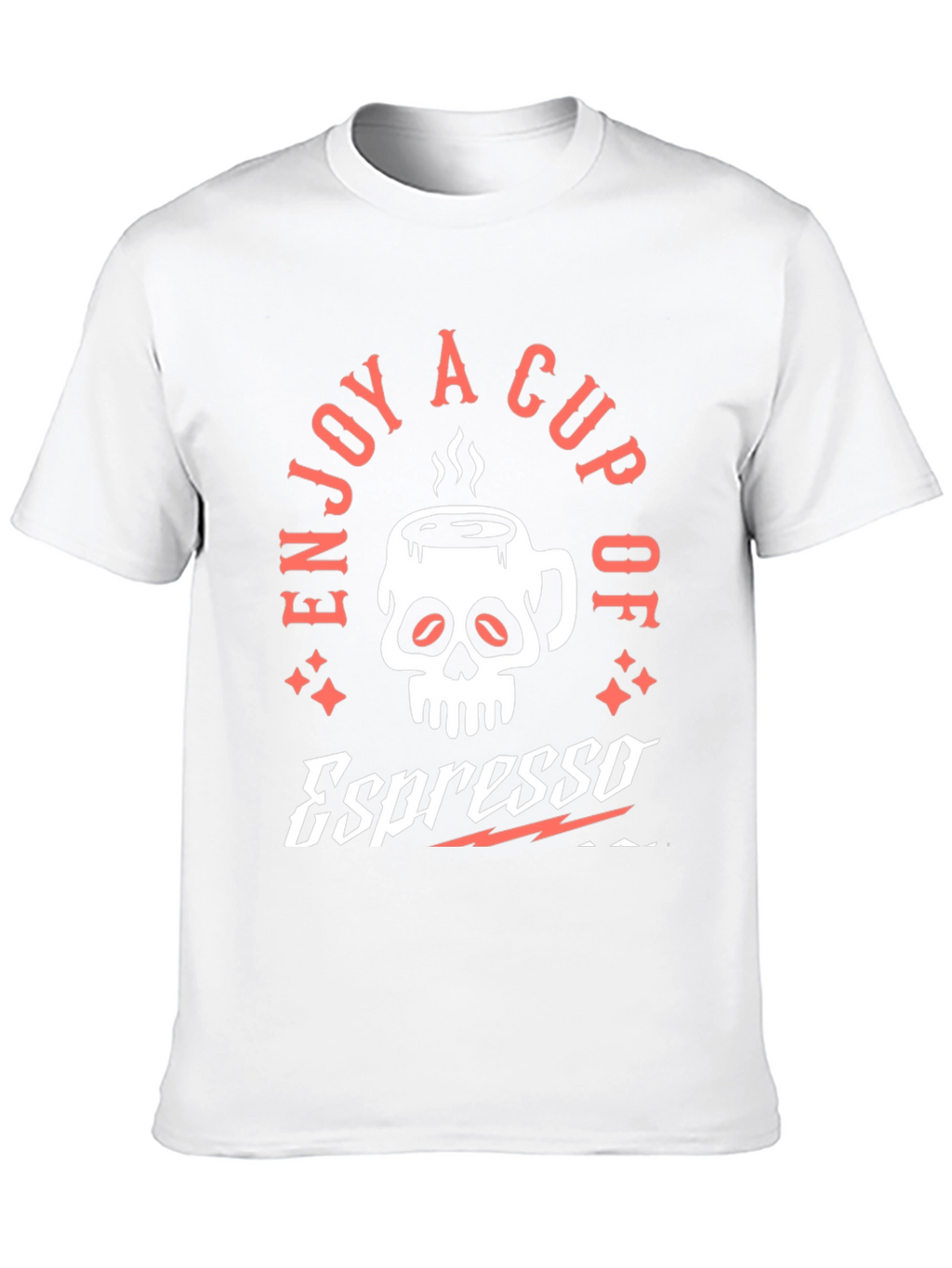 Espresso Skull Graphic T-Shirt