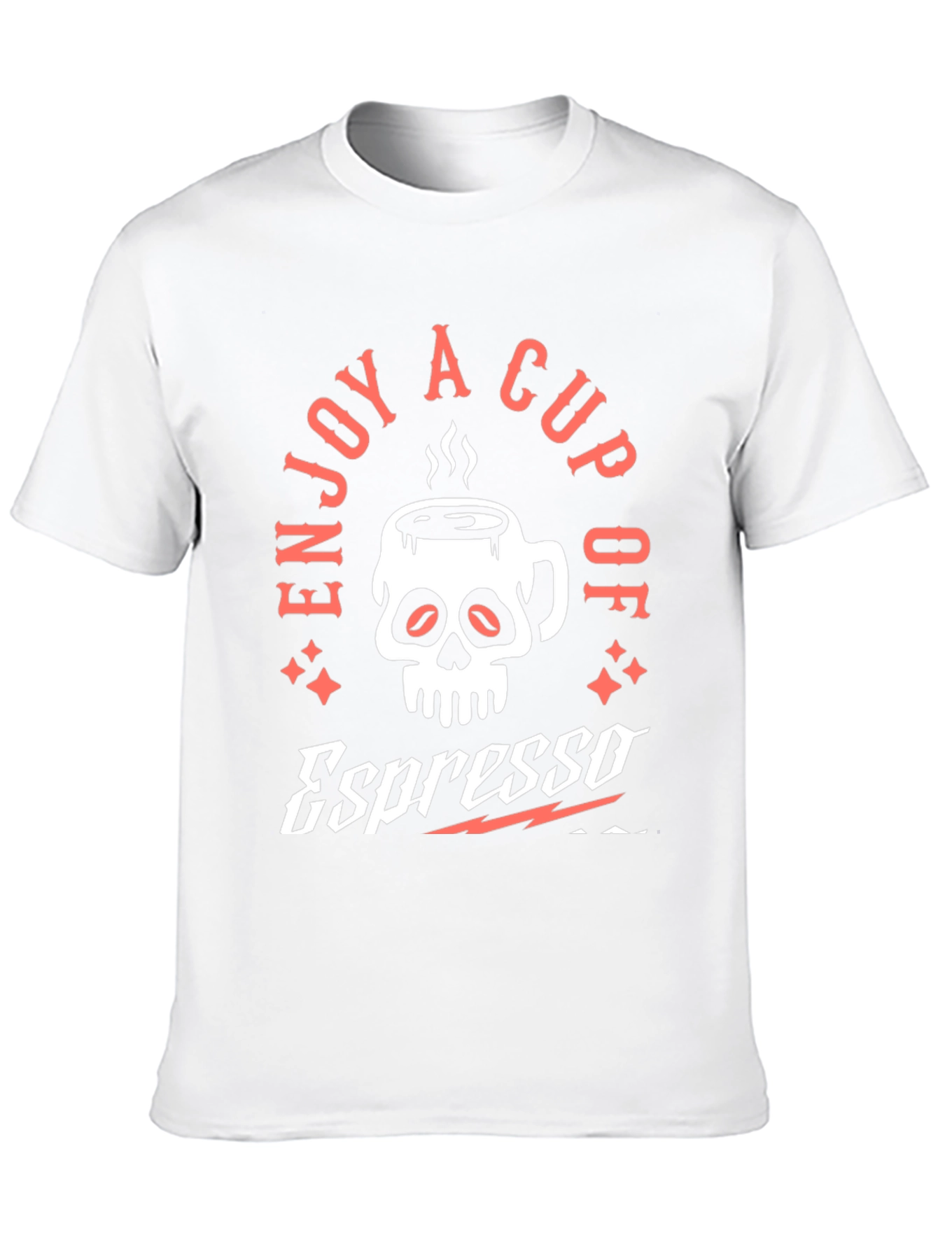 Espresso Skull Graphic T-Shirt