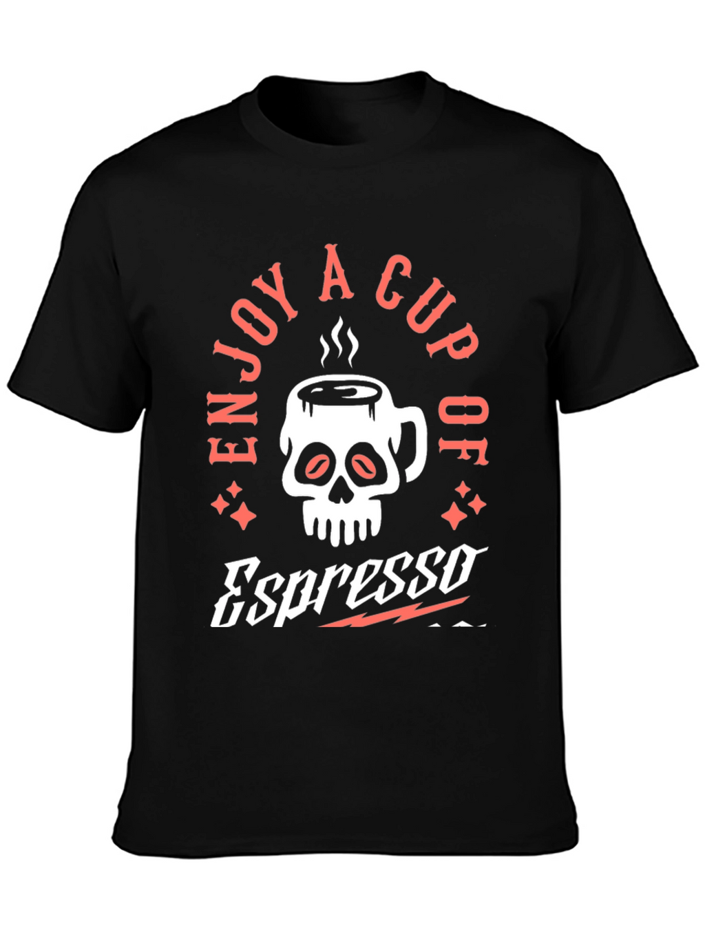 Espresso Skull Graphic T-Shirt