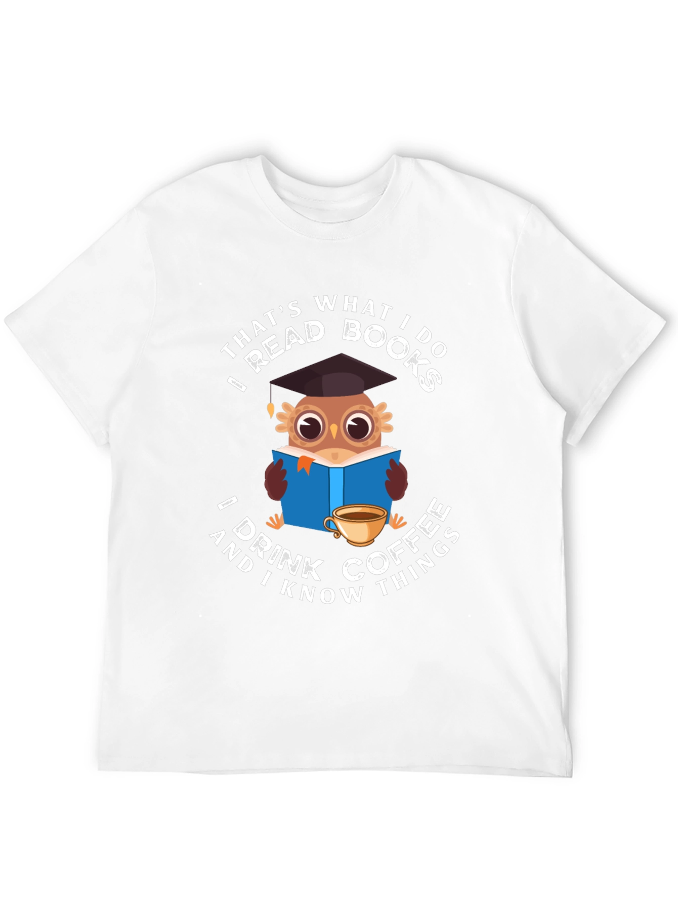 Owl Reading & Coffee T-Shirt