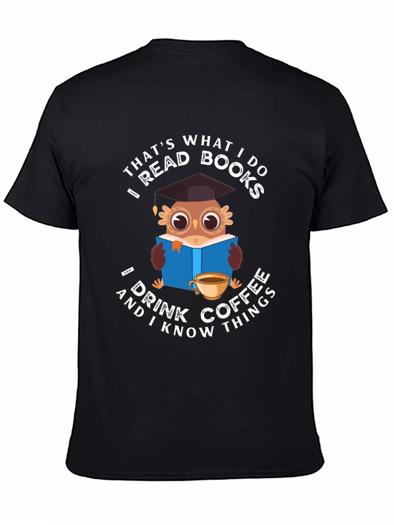 Owl Reading & Coffee T-Shirt