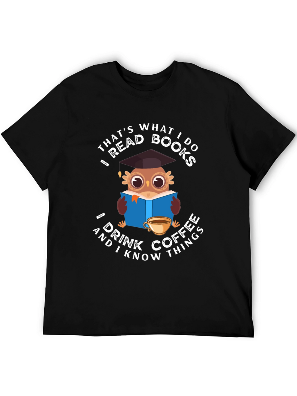 Owl Reading & Coffee T-Shirt