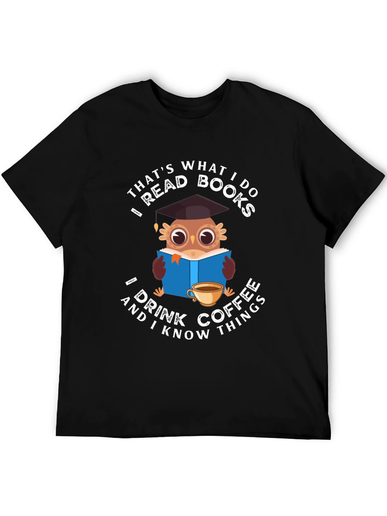 Owl Reading & Coffee T-Shirt
