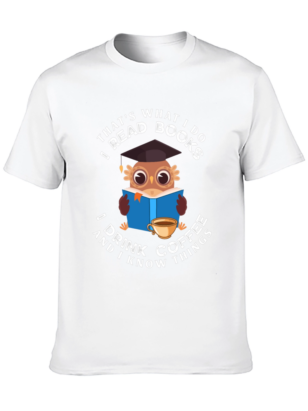 Owl Reading & Coffee T-Shirt