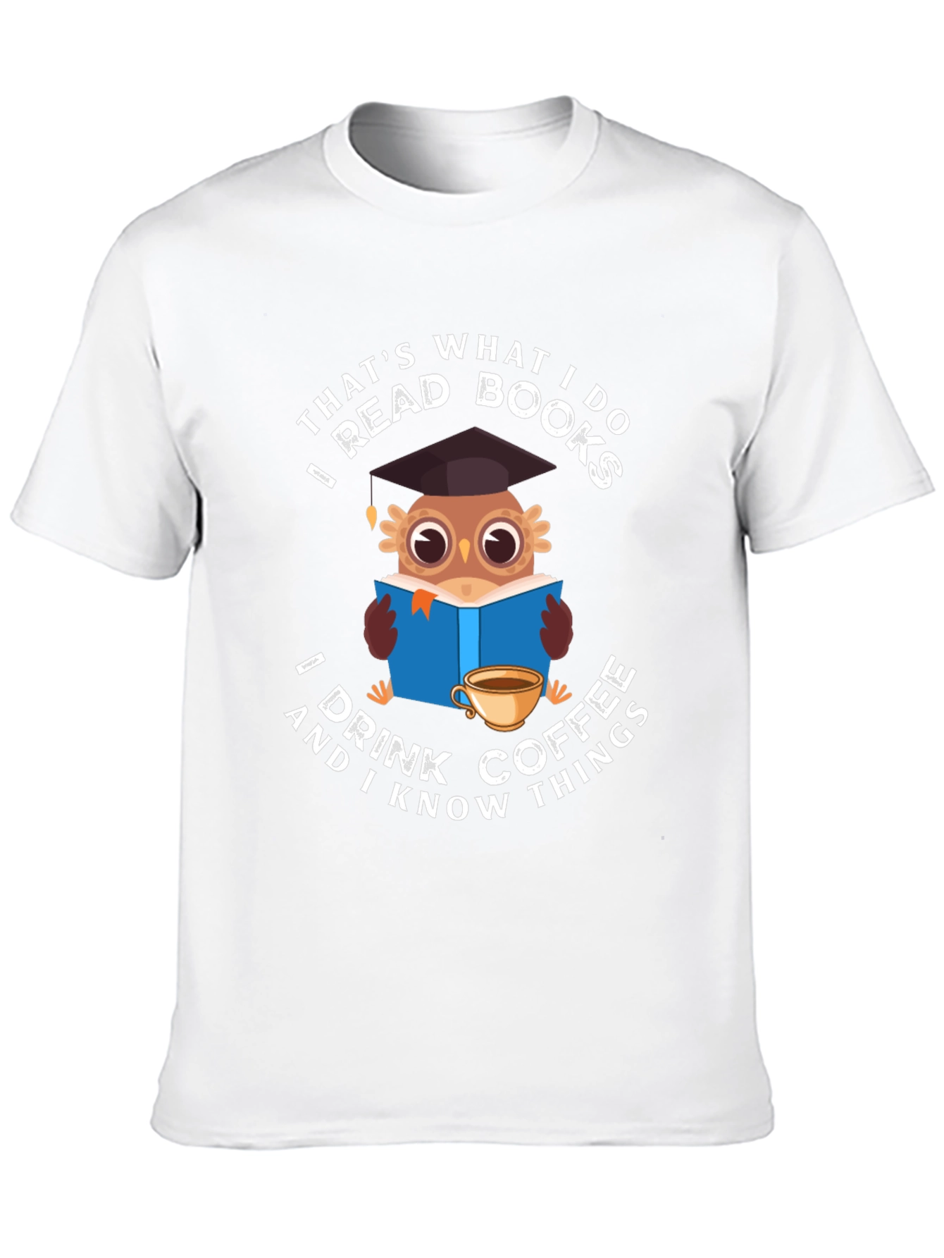 Owl Reading & Coffee T-Shirt