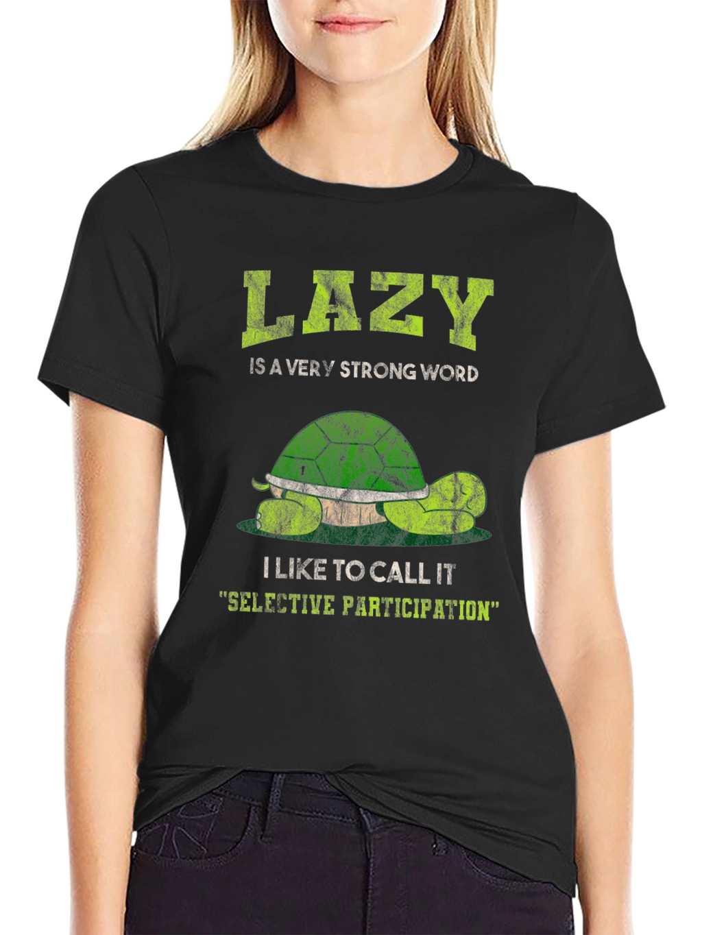 Lazy Turtle Graphic T-Shirt - Selective Participation