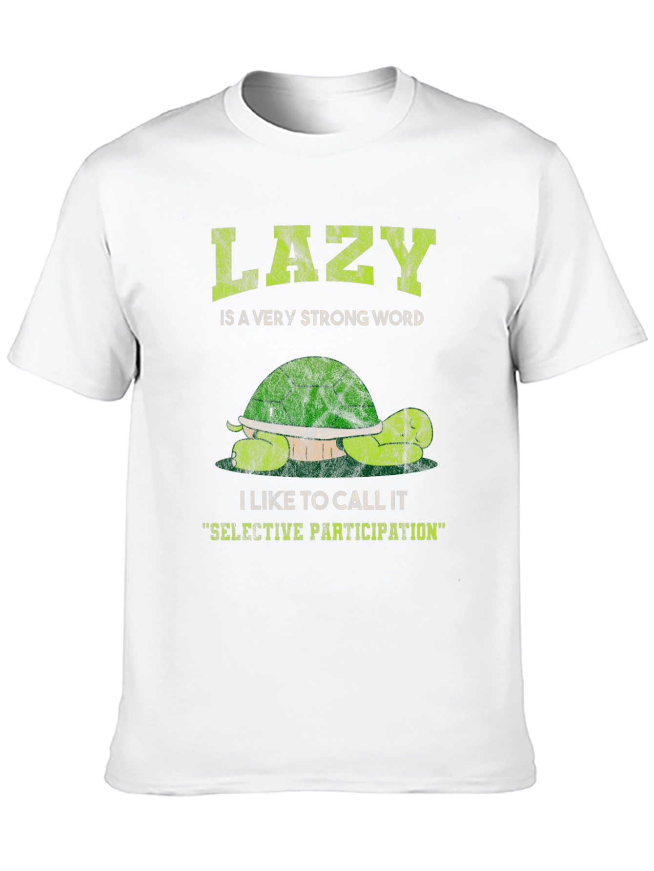 Lazy Turtle Graphic T-Shirt - Selective Participation