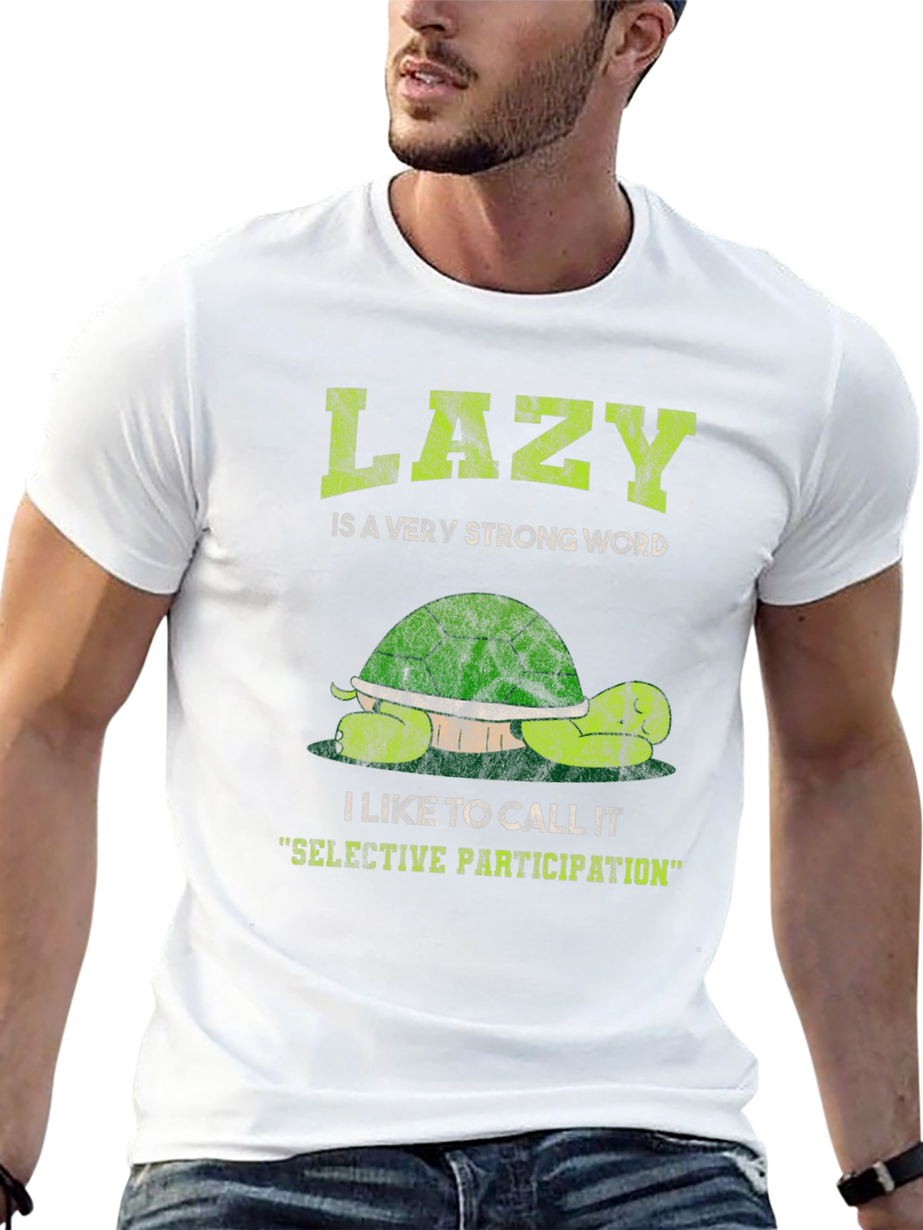 Lazy Turtle Graphic T-Shirt - Selective Participation