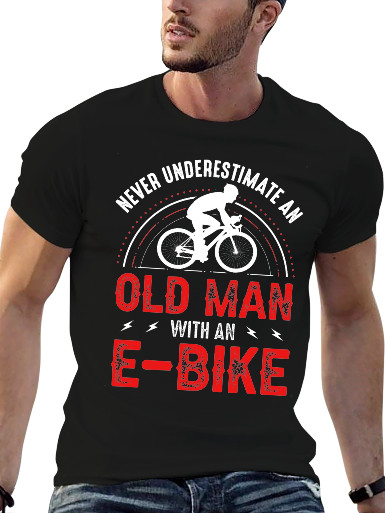 Funny E-Bike Old Man T-Shirt