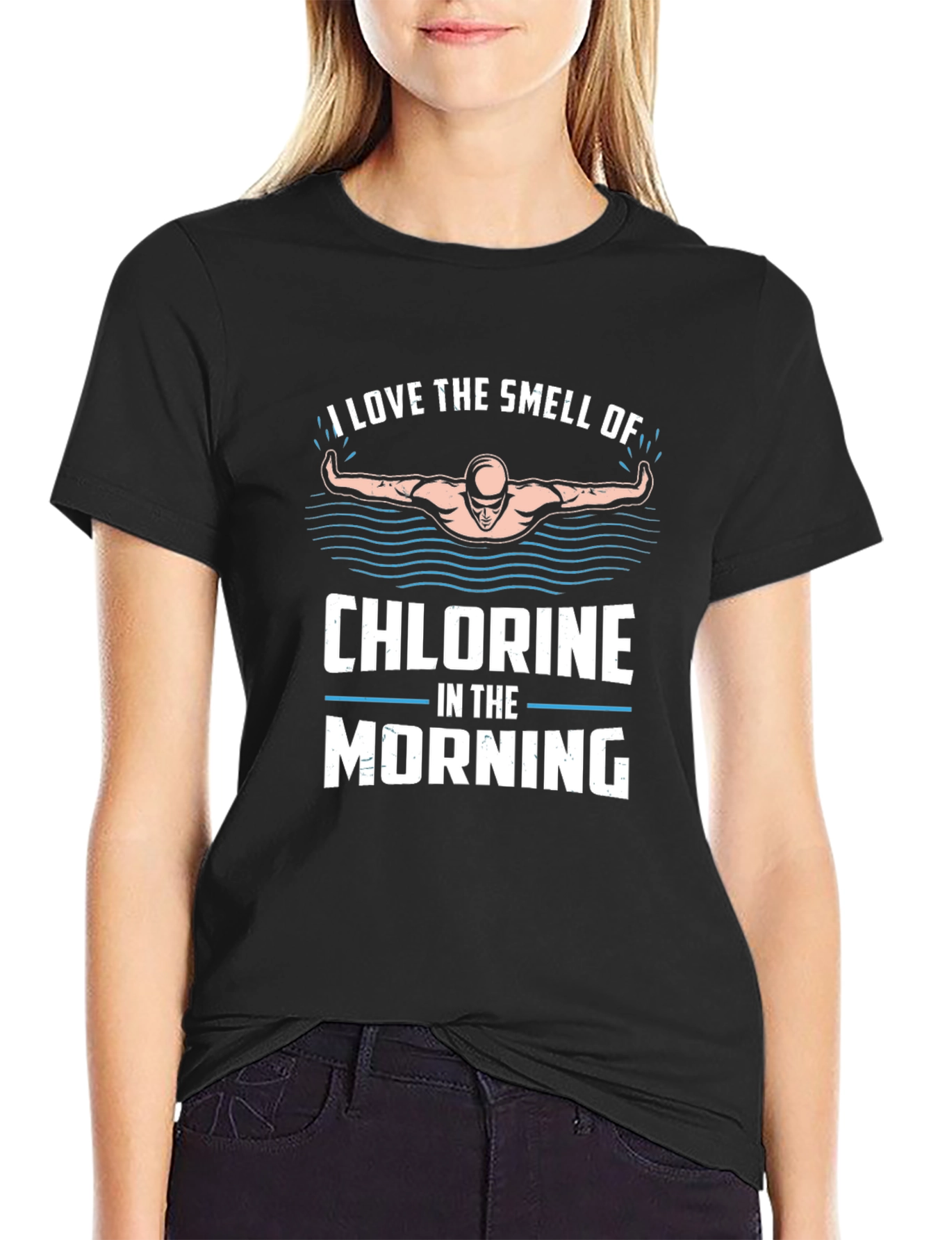 Chlorine in the Morning Swimmer T-Shirt