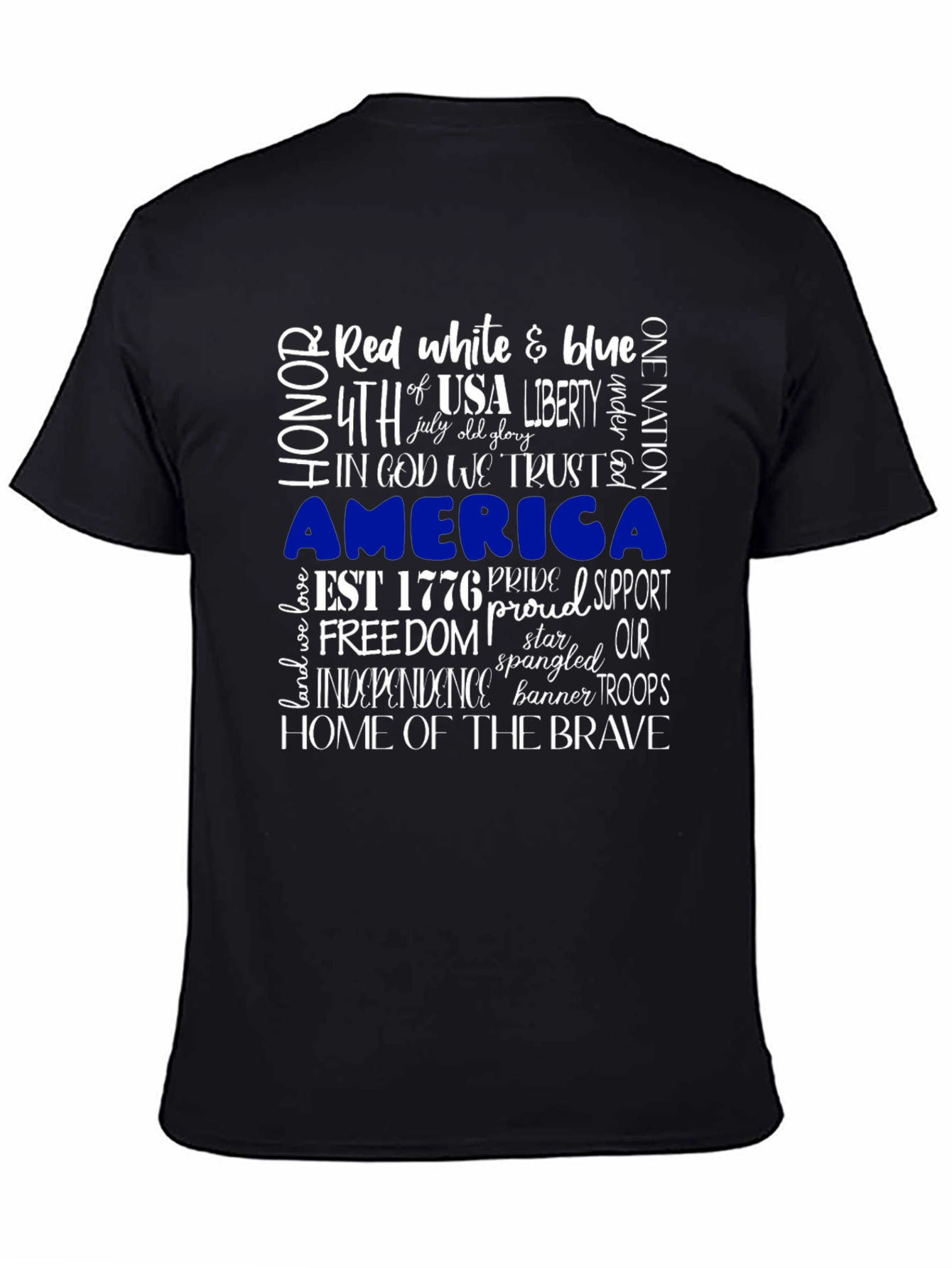 Patriotic Graphic T-Shirt: Red White & Blue USA Pride