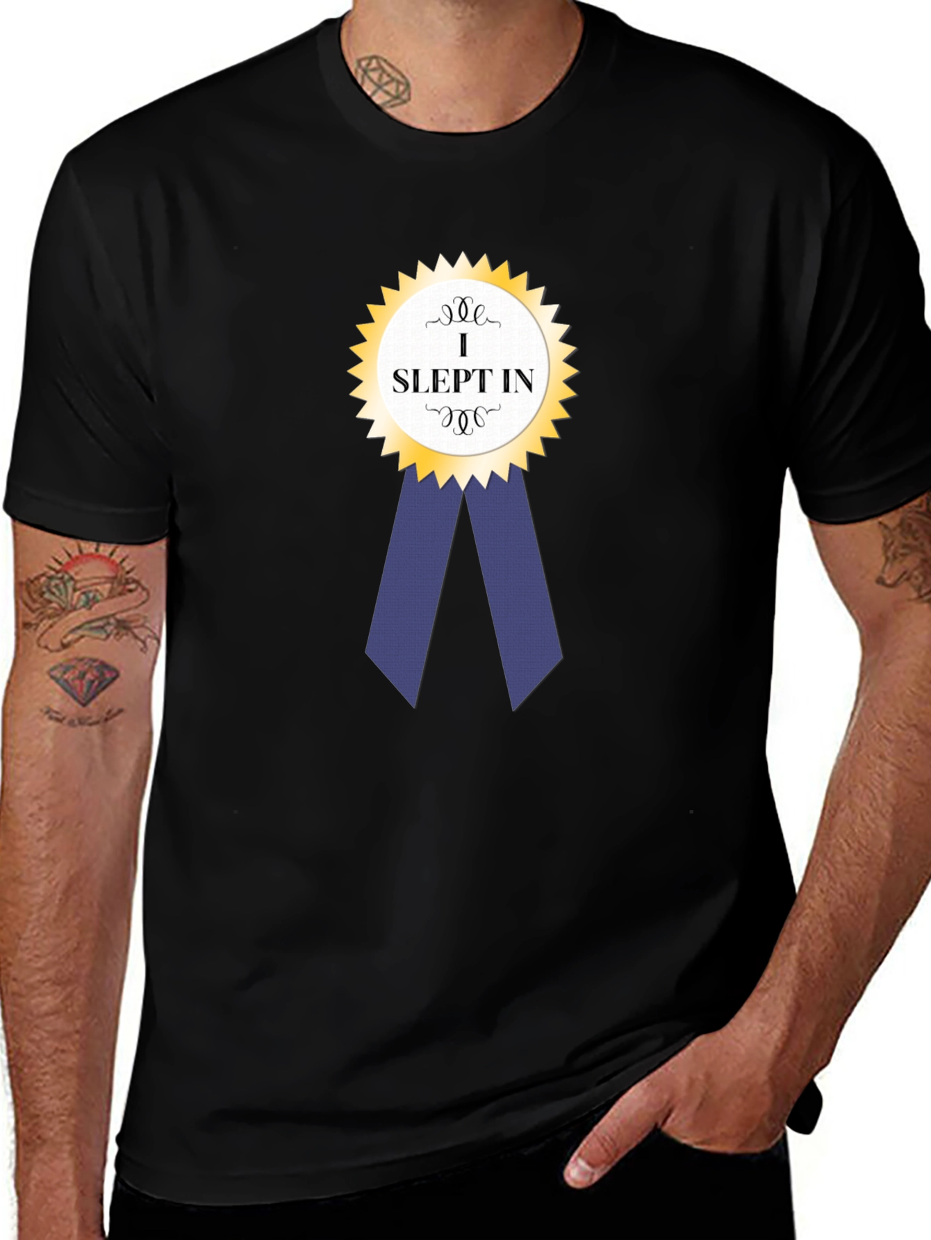 I Slept In Award Ribbon Graphic T-Shirt