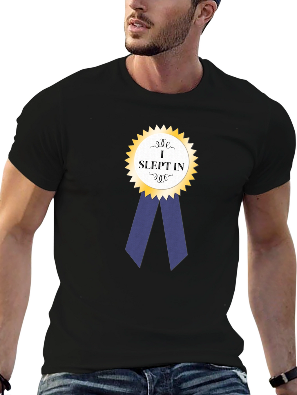 I Slept In Award Ribbon Graphic T-Shirt