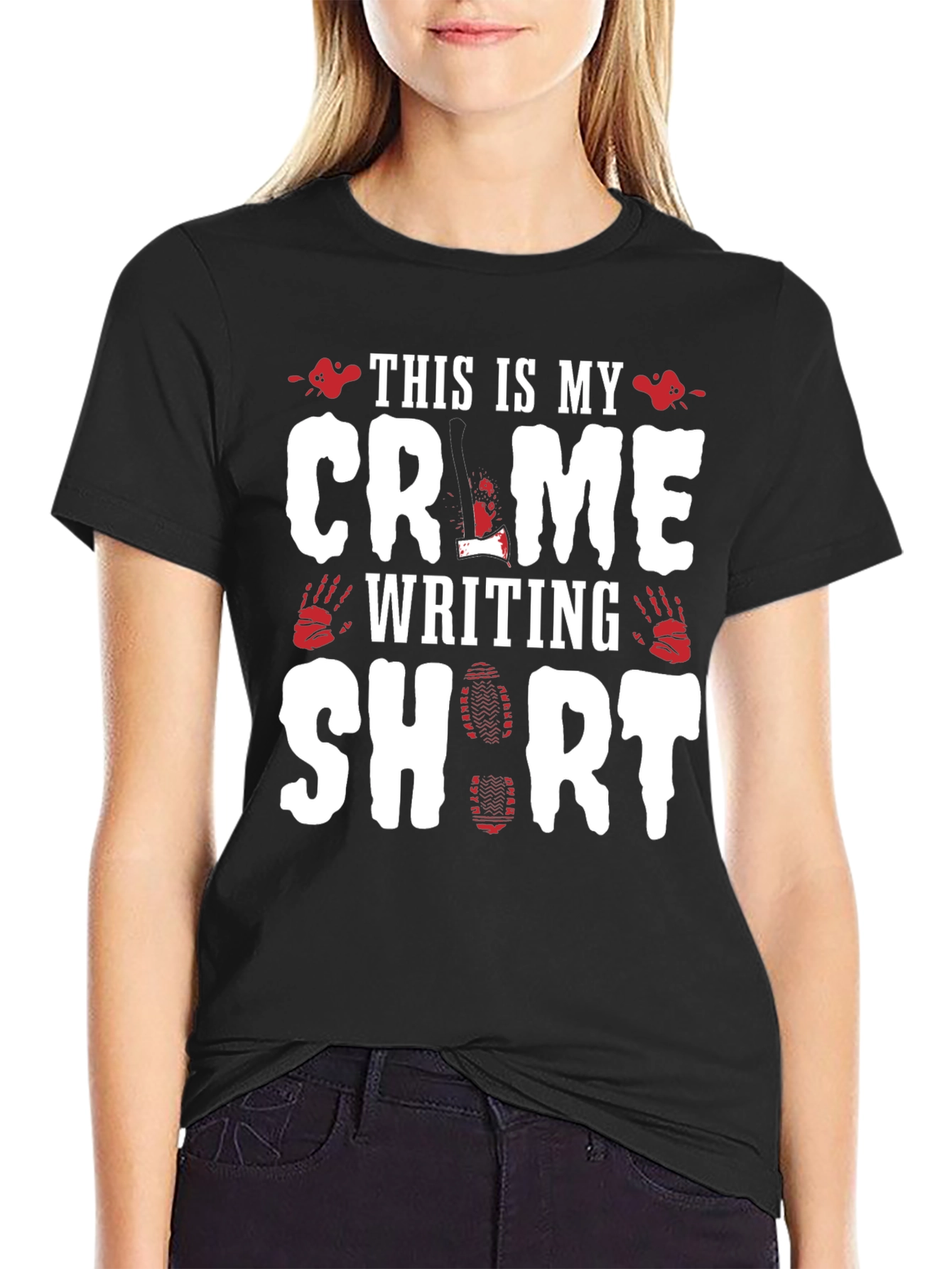 Crime Writing Short Sleeve T-Shirt