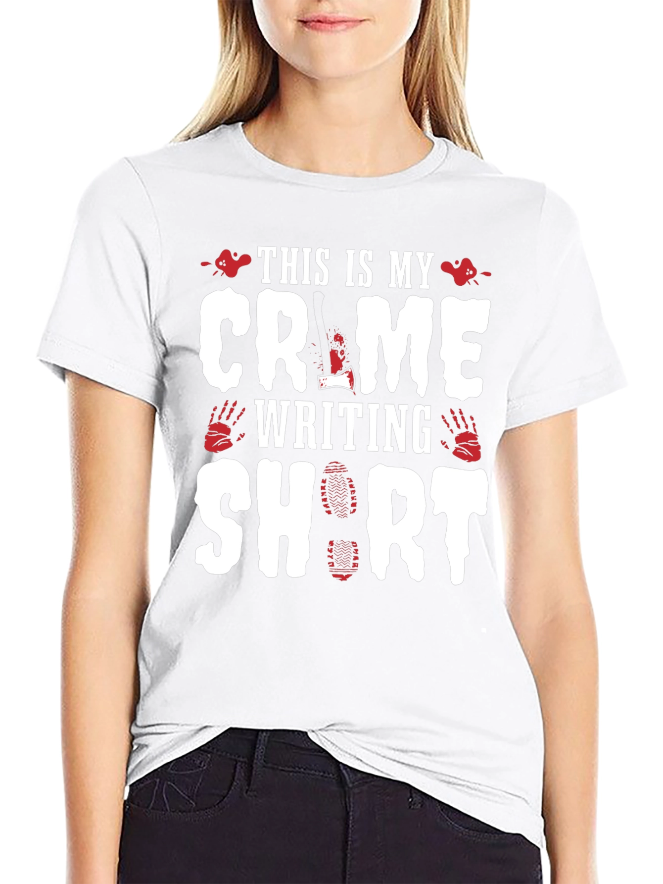 Crime Writing Short Sleeve T-Shirt