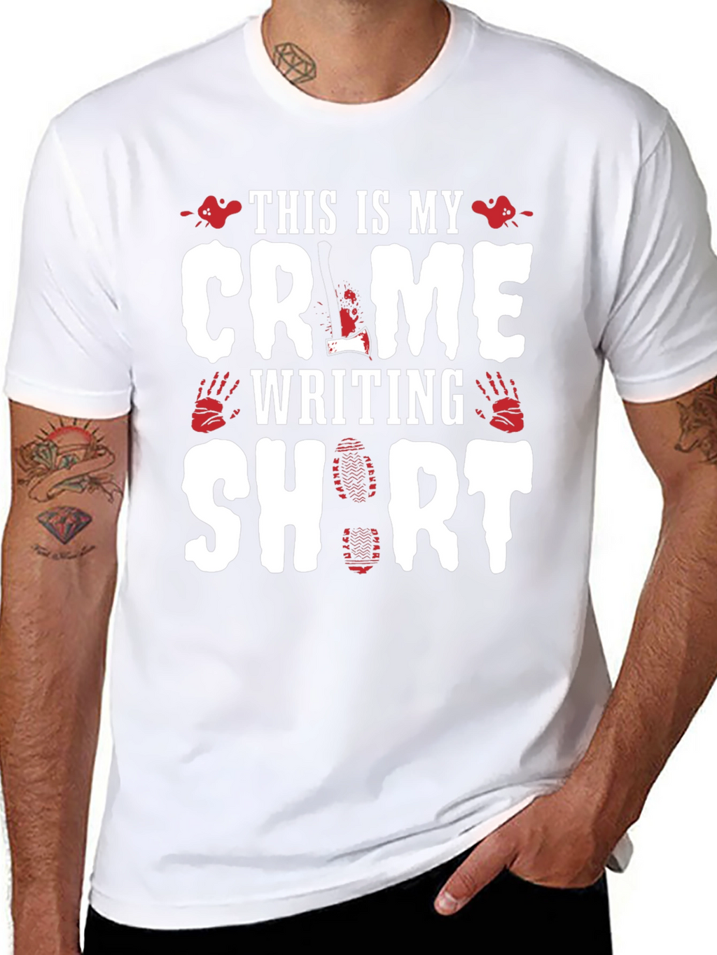 Crime Writing Short Sleeve T-Shirt