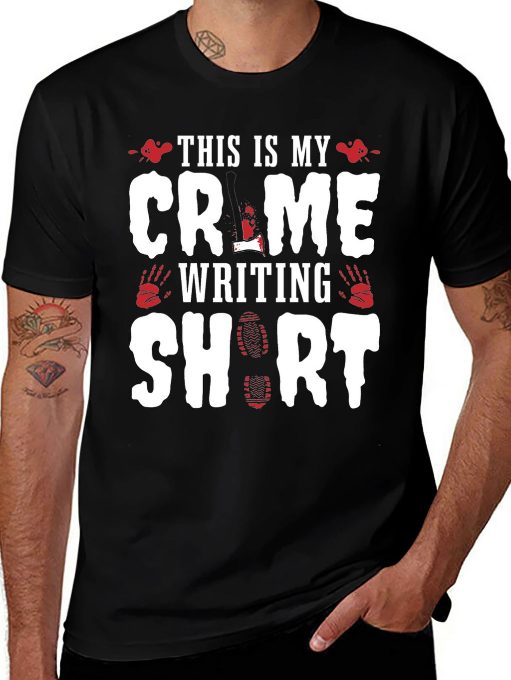 Crime Writing Short Sleeve T-Shirt