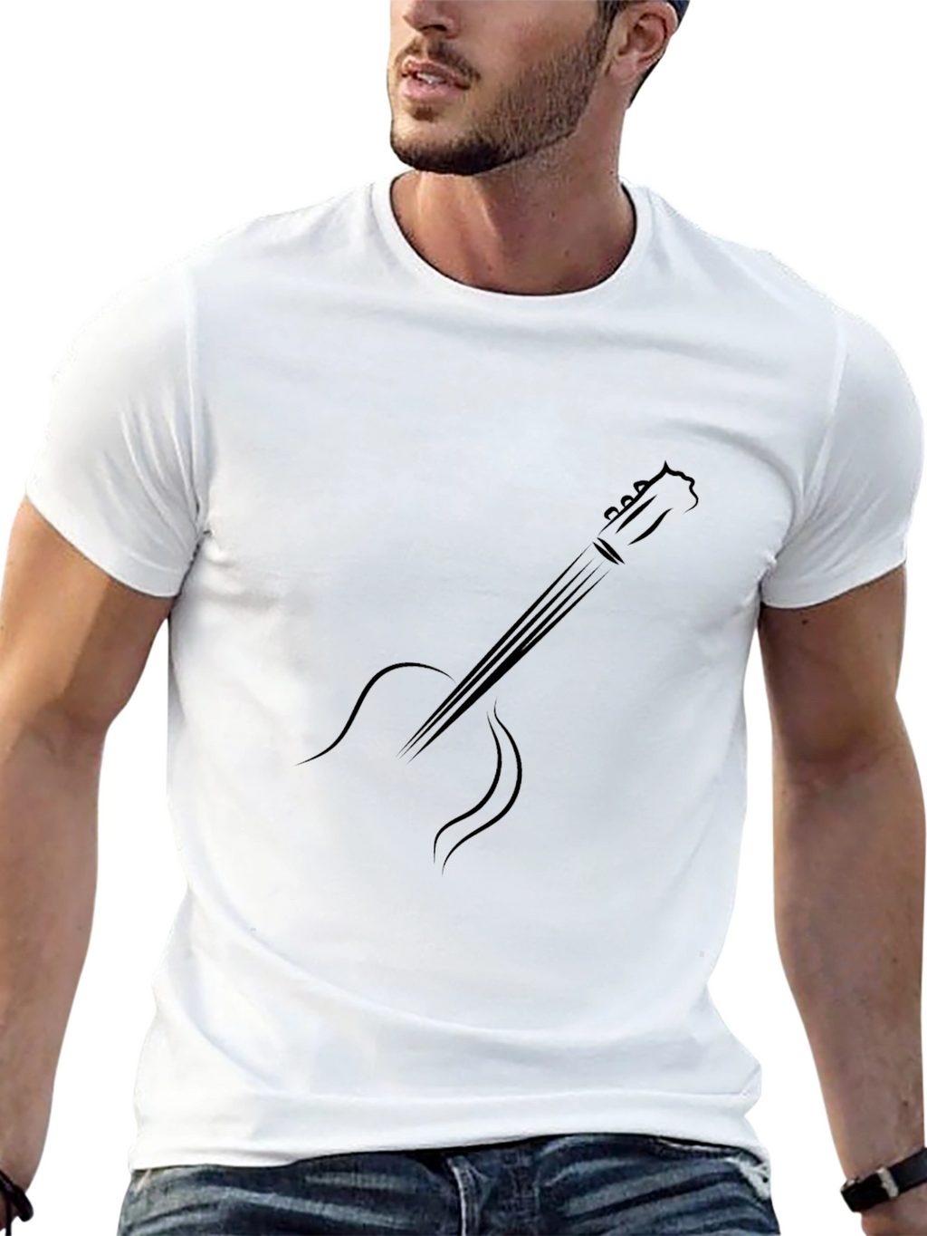 Guitar Graphic Tee - Stylish Musician T-Shirt