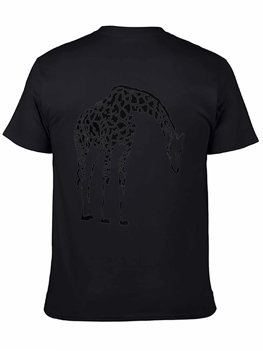 Giraffe Graphic Black T-Shirt - Casual Cool