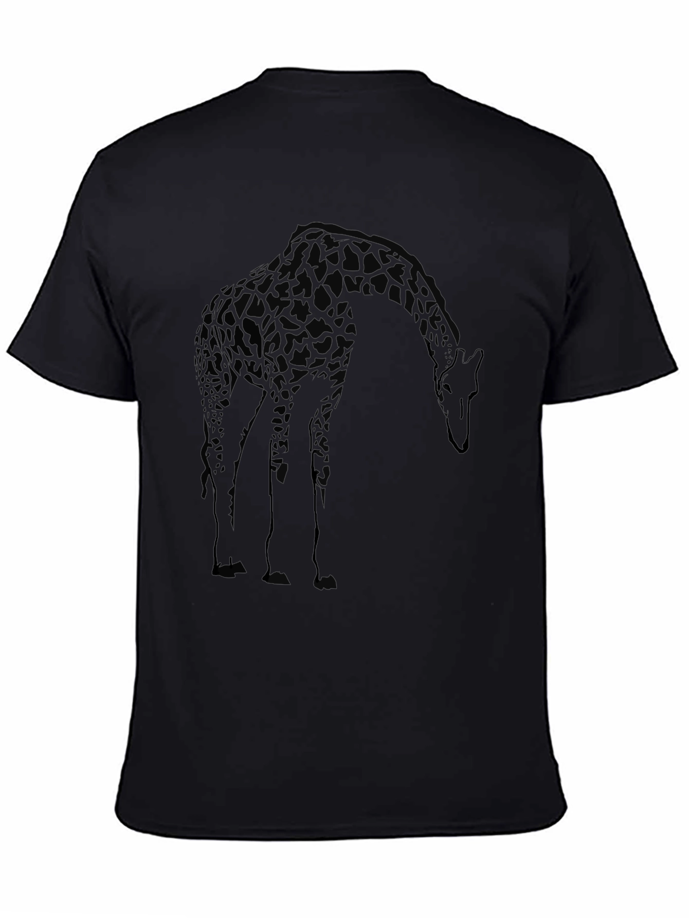 Giraffe Graphic Black T-Shirt - Casual Cool