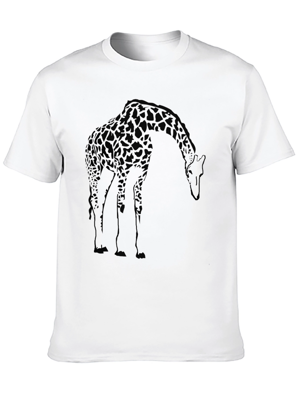 Giraffe Graphic Black T-Shirt - Casual Cool