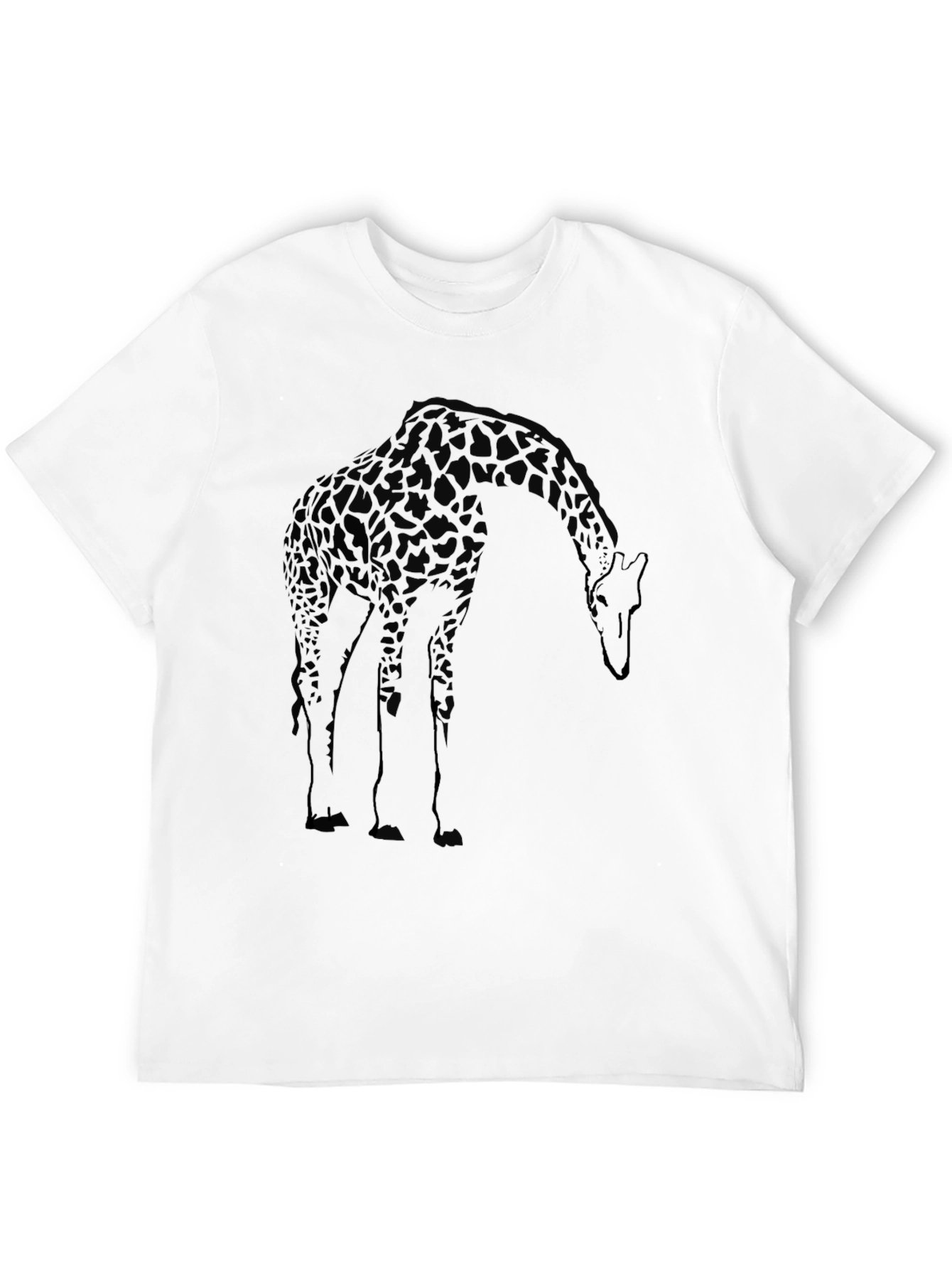 Giraffe Graphic Black T-Shirt - Casual Cool