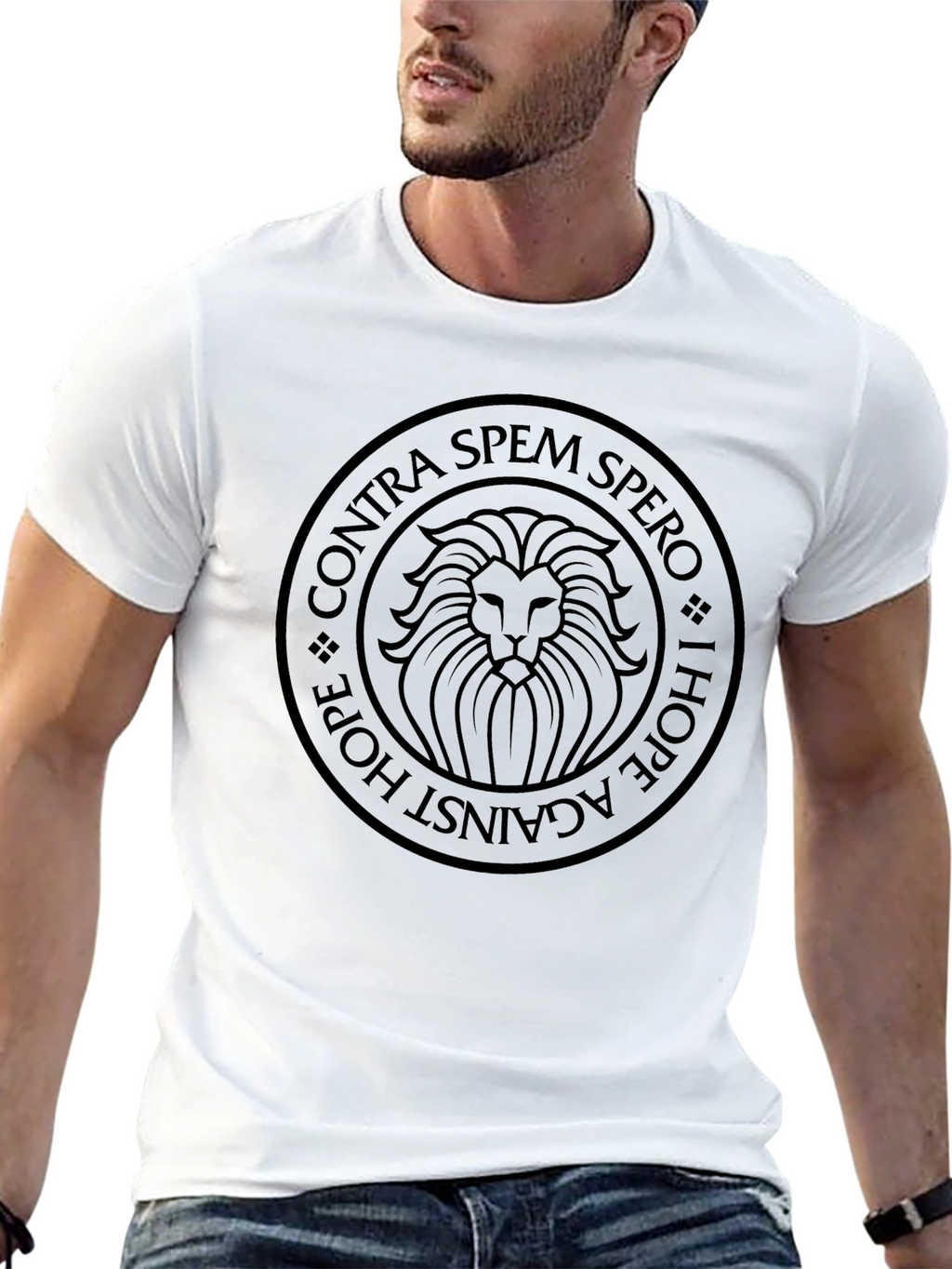 Contra Spem Spero Lion Graphic Tee