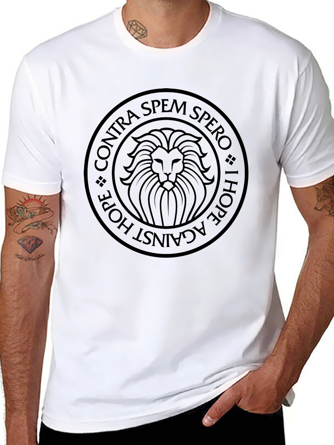 Contra Spem Spero Lion Graphic Tee