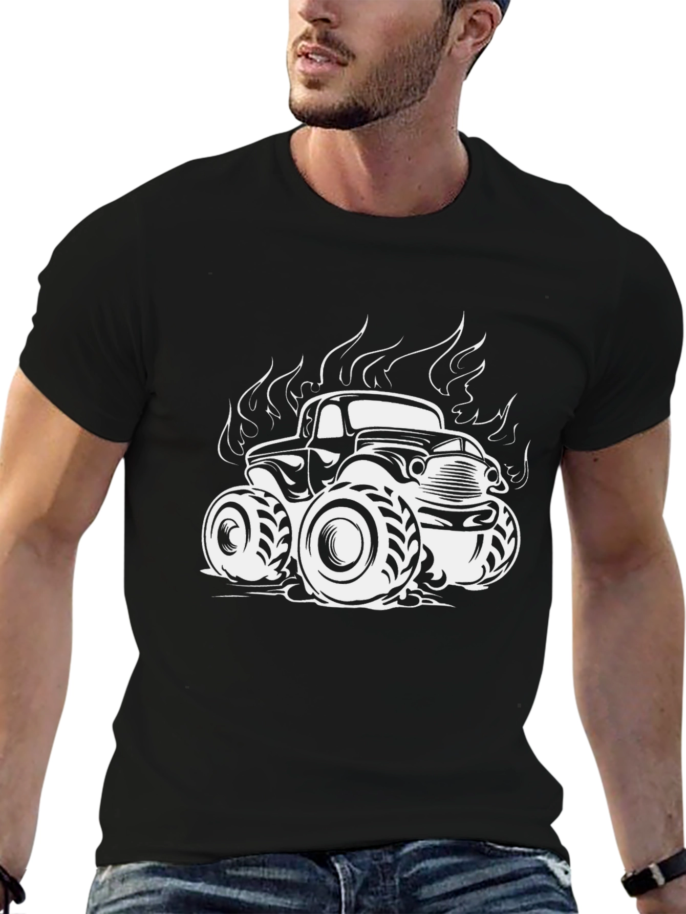 Monster Truck Tee - Black Graphic T-Shirt