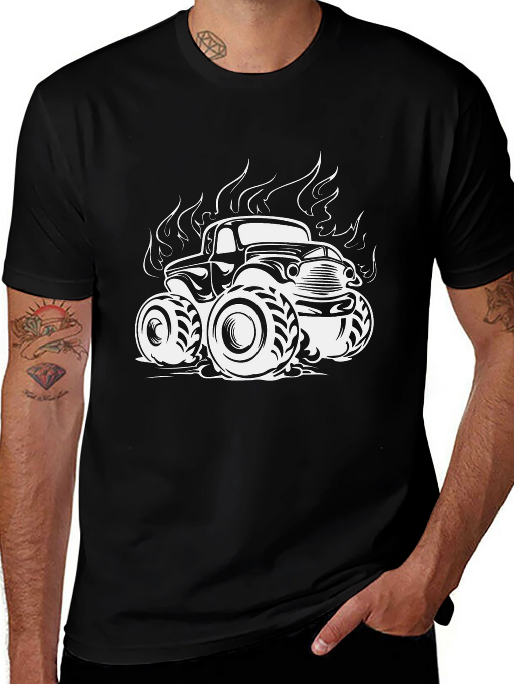 Monster Truck Tee - Black Graphic T-Shirt