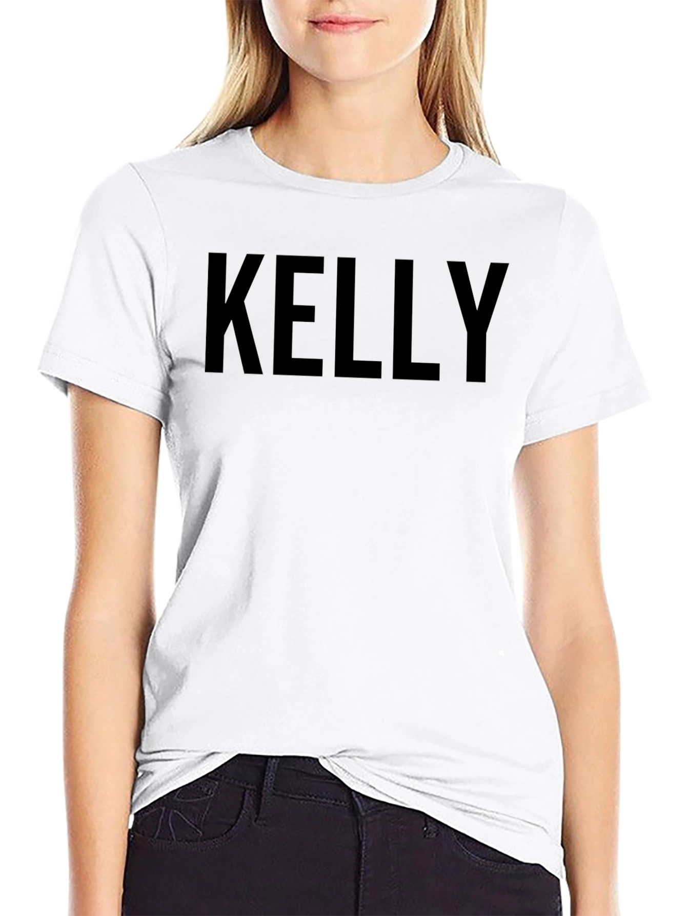 Kelly Black T-Shirt - Custom Name Tee