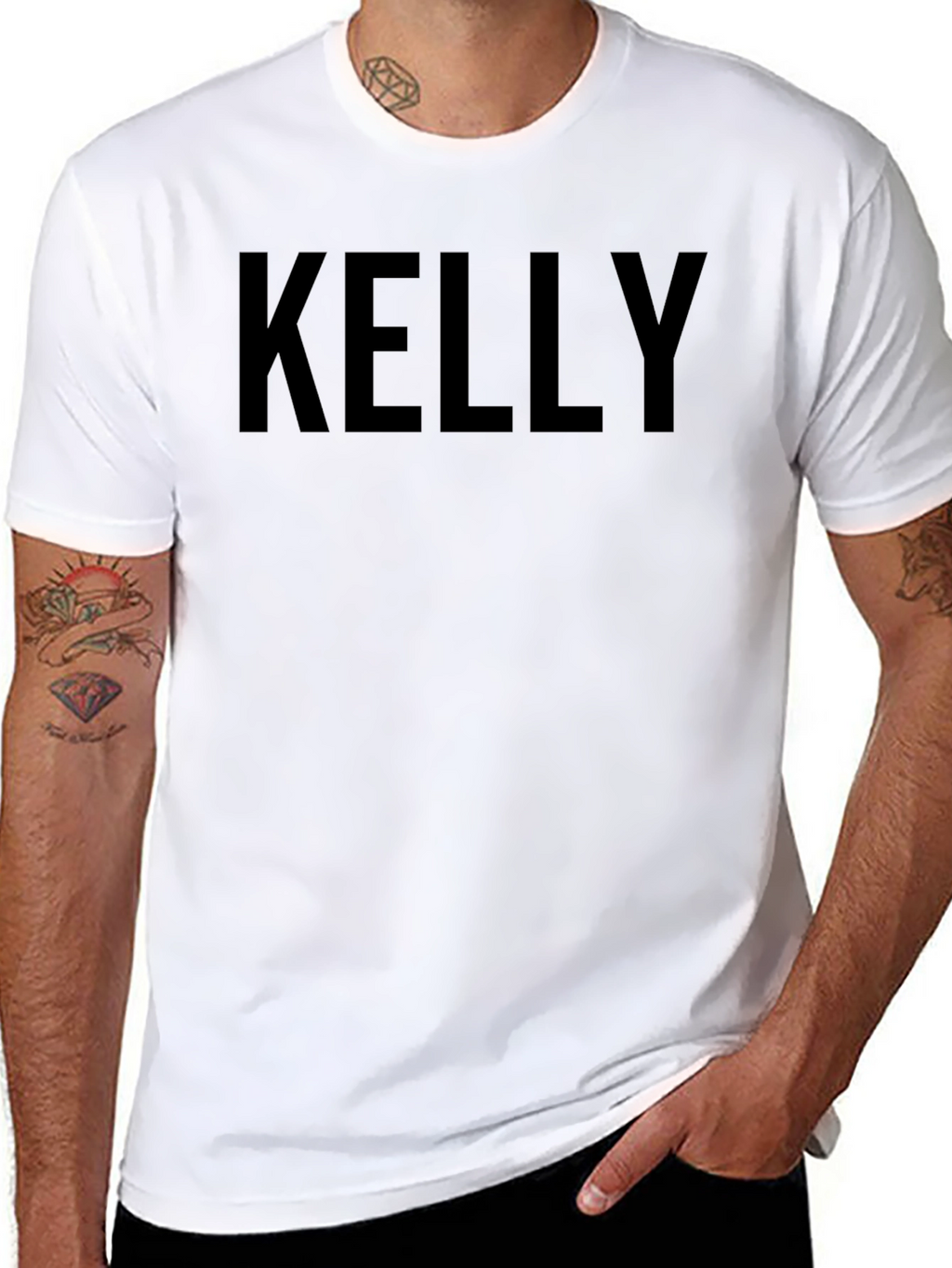 Kelly Black T-Shirt - Custom Name Tee