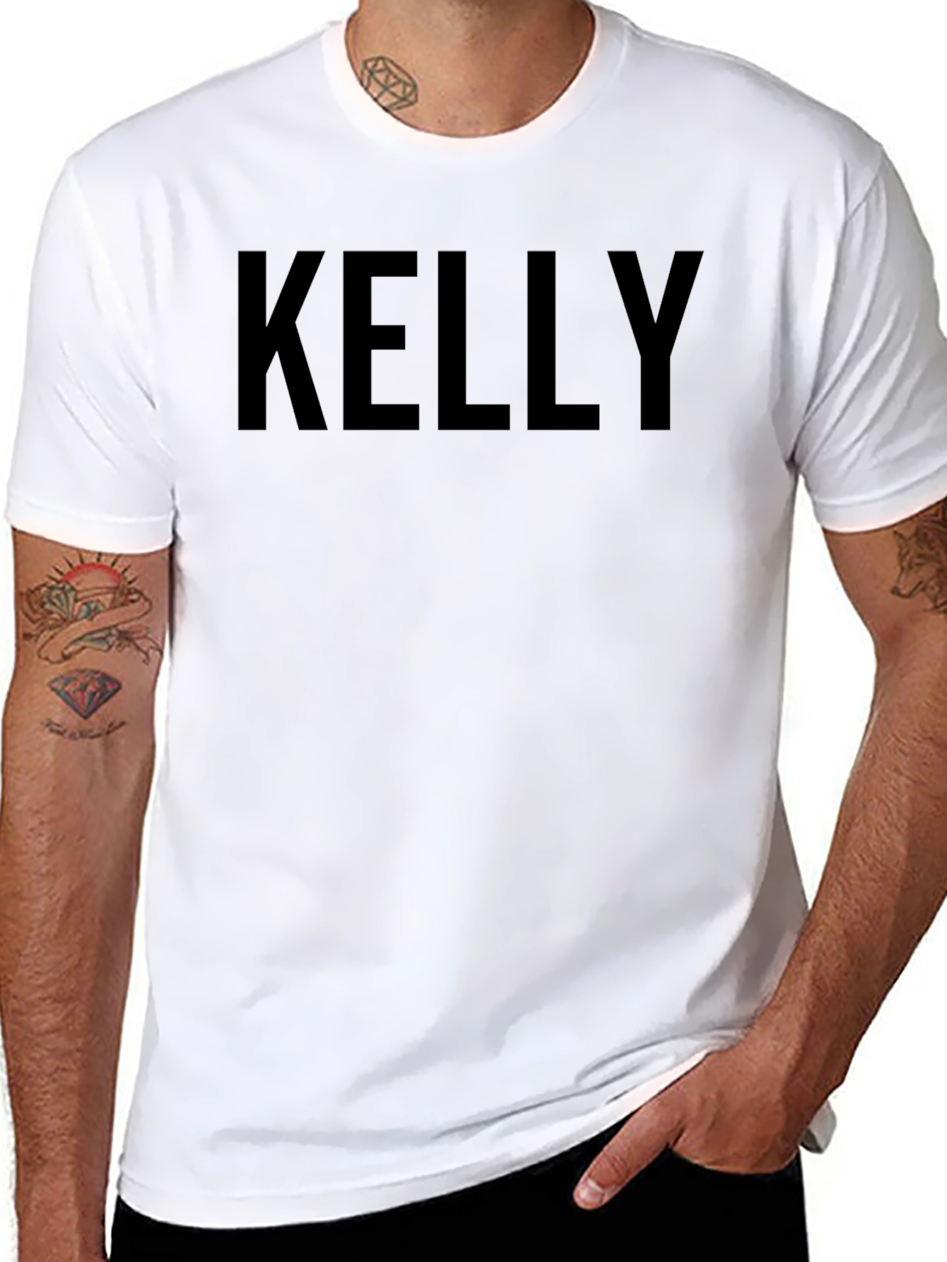 Kelly Black T-Shirt - Custom Name Tee