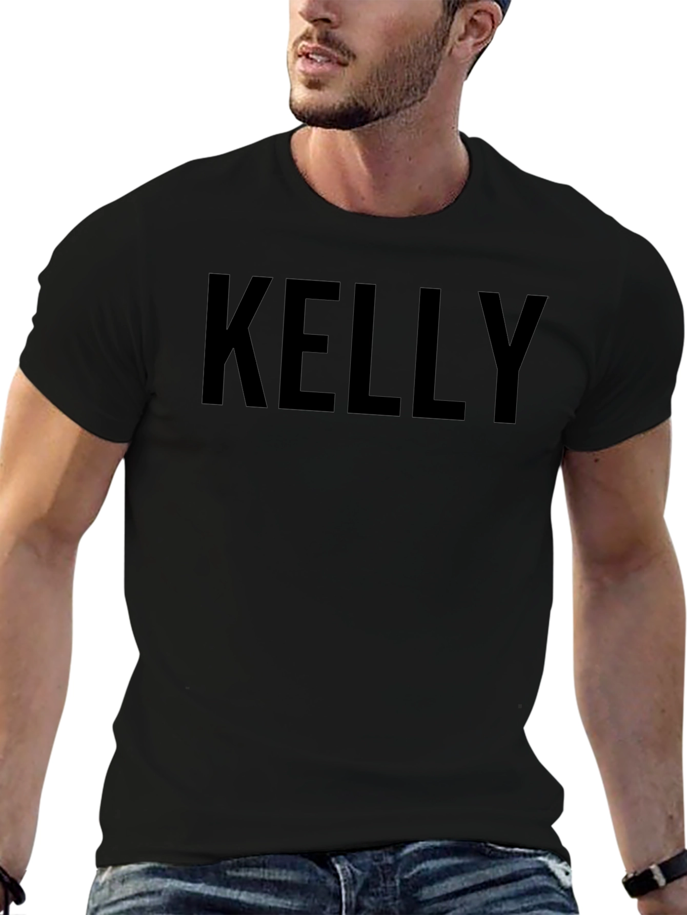 Kelly Black T-Shirt - Custom Name Tee