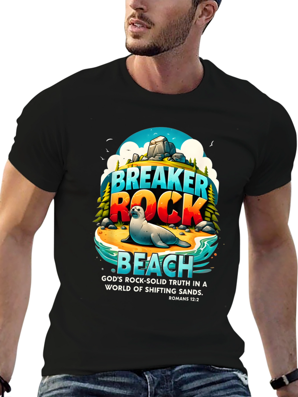 Breaker Rock Beach Graphic T-Shirt