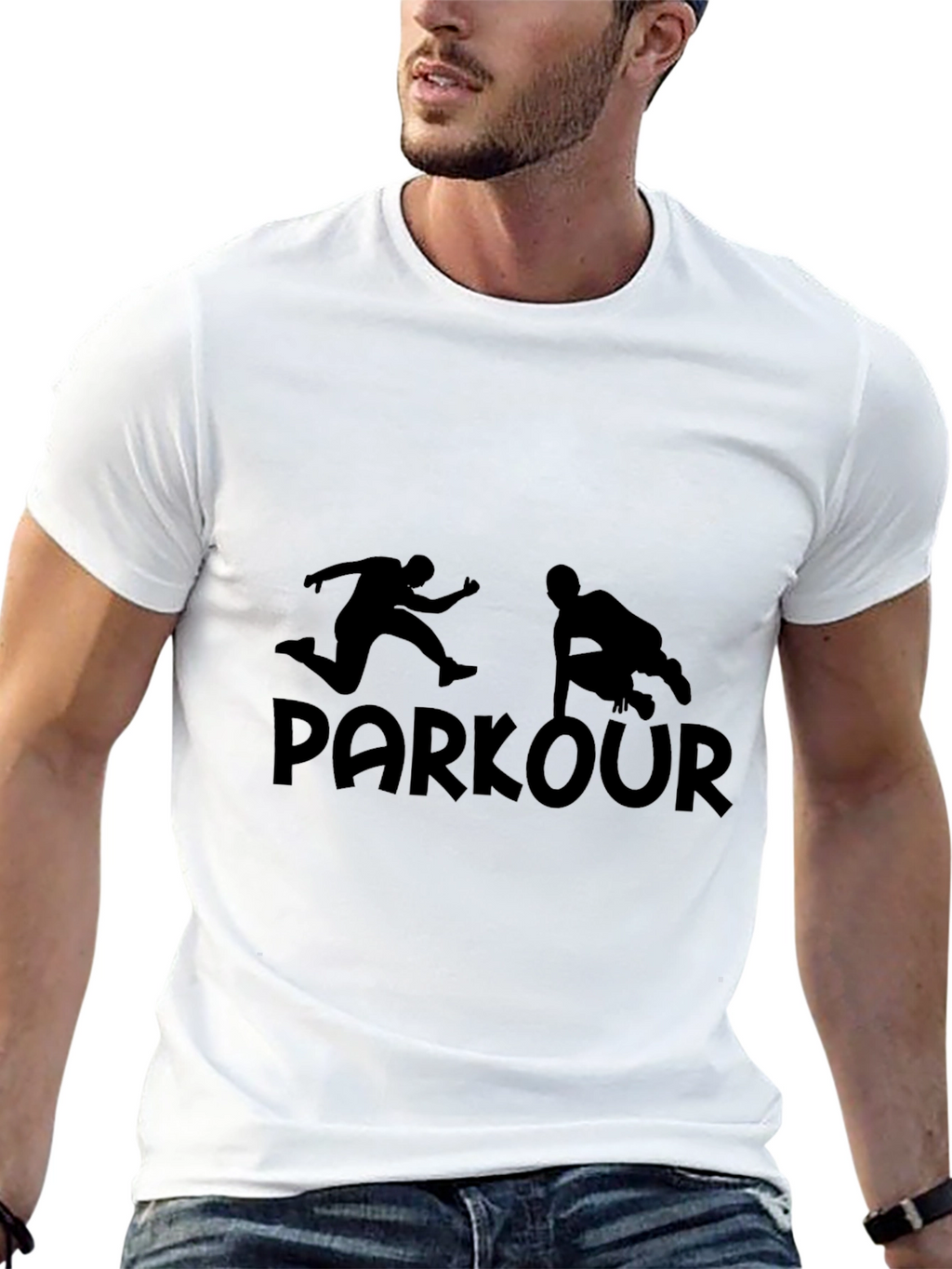 Parkour T-Shirt - Urban Sport Silhouette