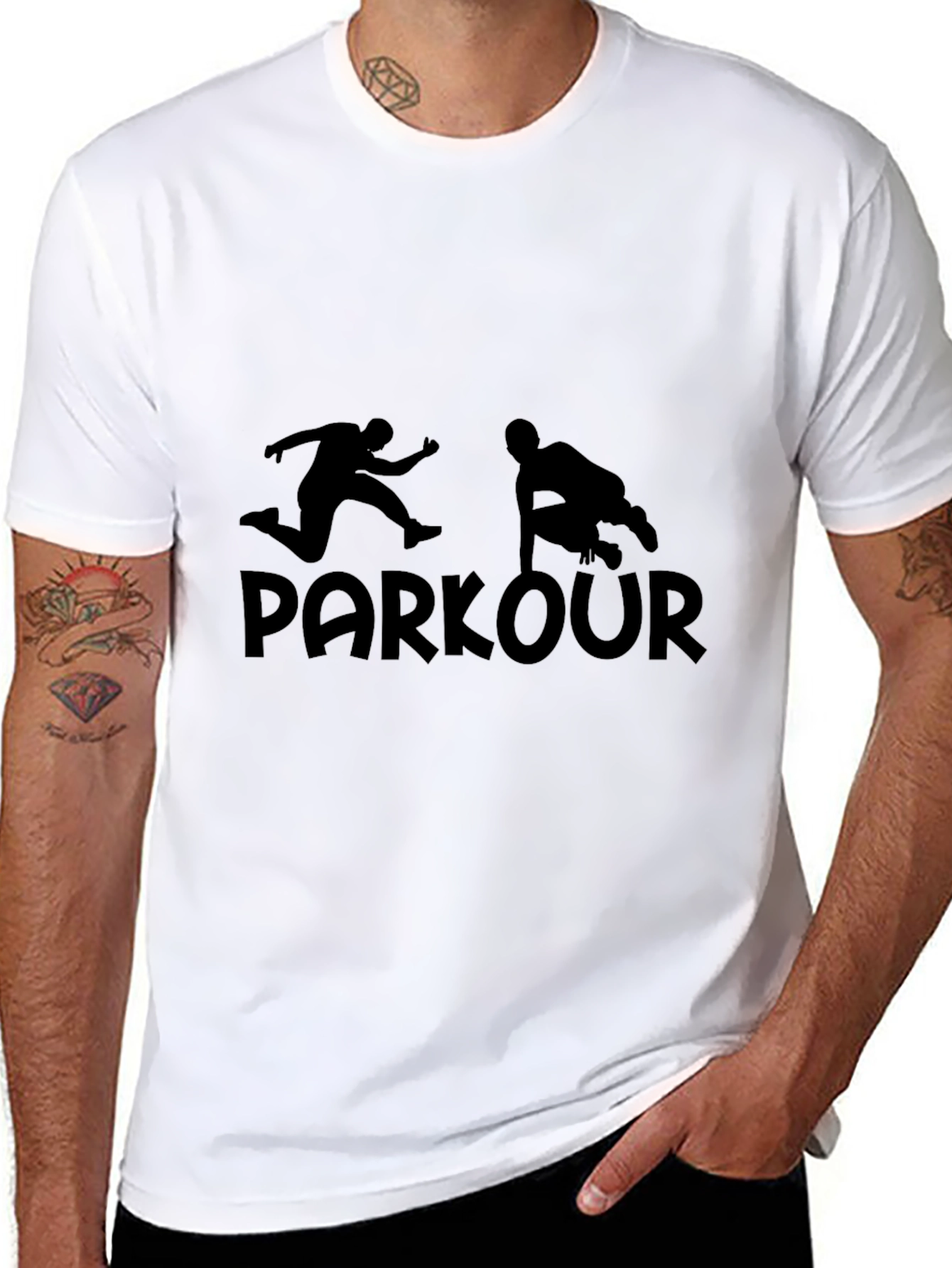 Parkour T-Shirt - Urban Sport Silhouette