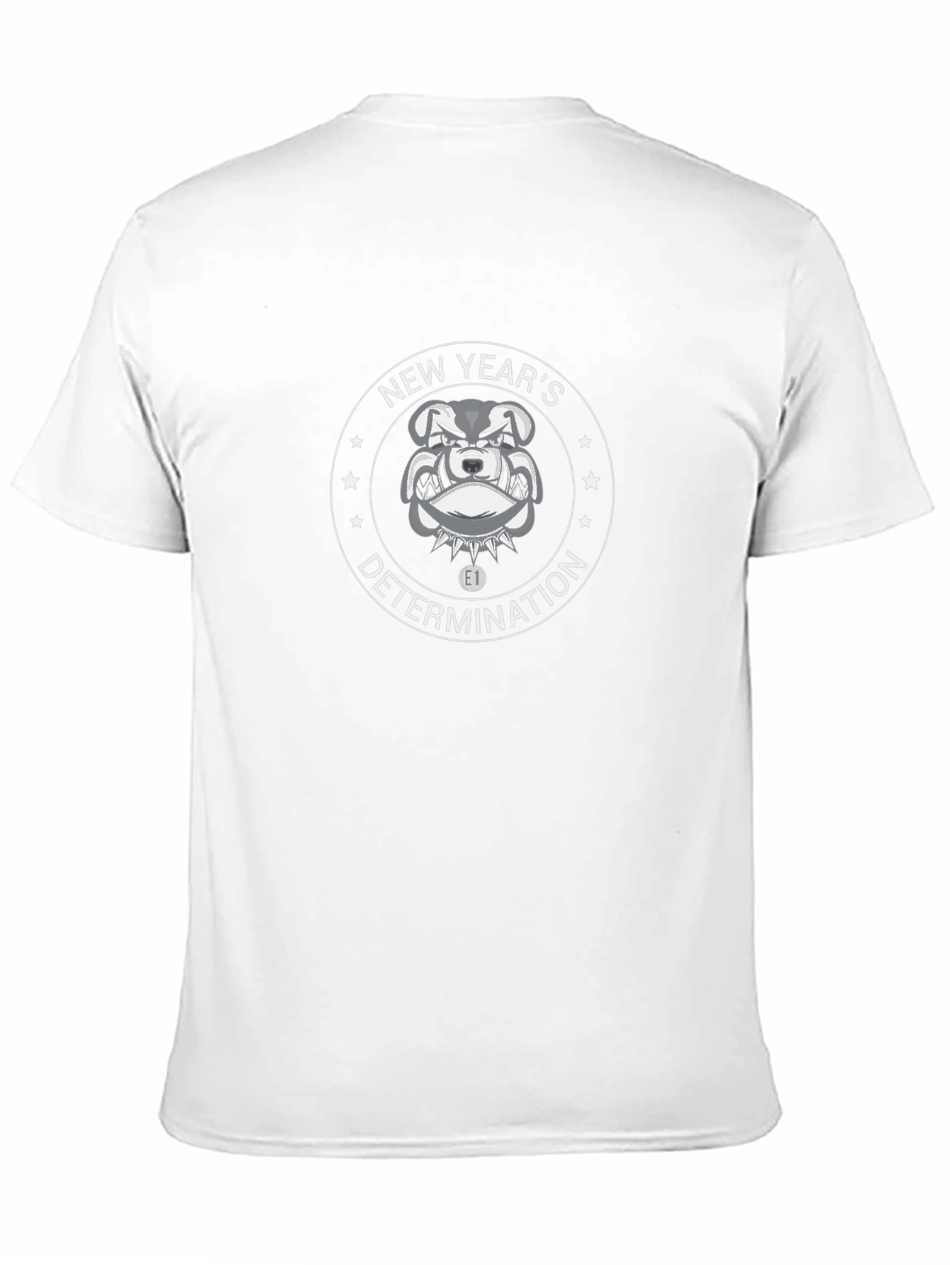 New Years Determination Bulldog Black T-Shirt