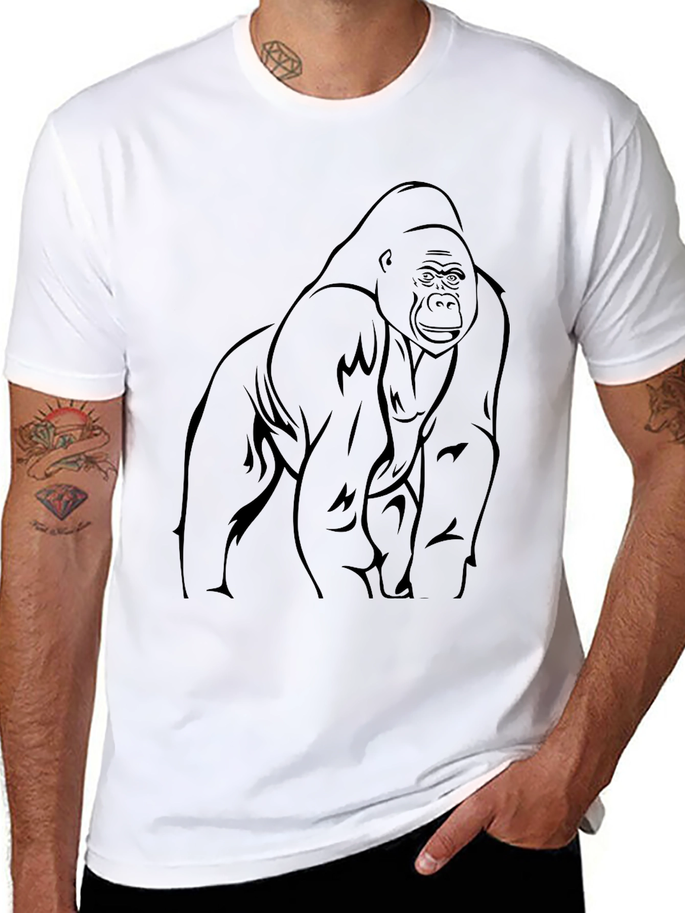Gorilla Graphic Black T-Shirt