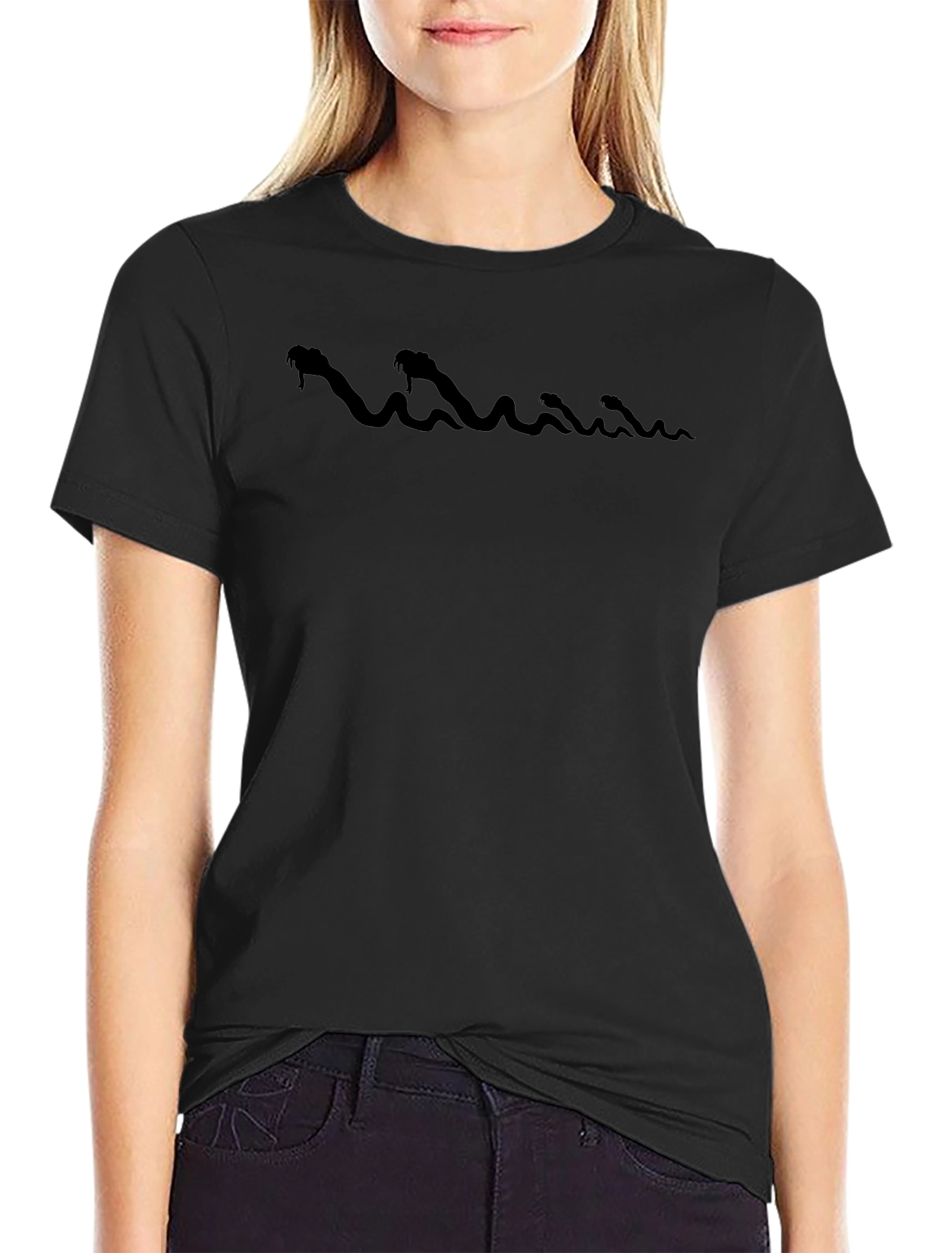 Mens Black Snake Graphic Tee - Stylish & Comfortable