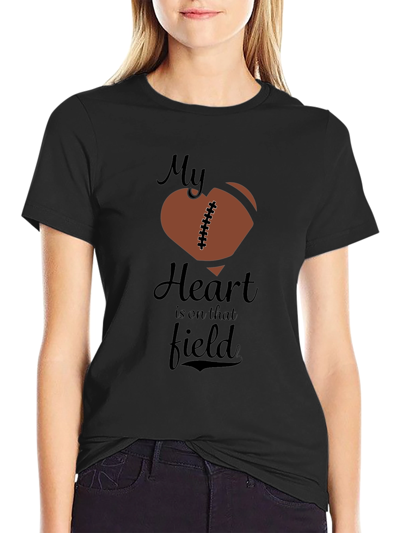 My Heart Is On That Field Football T-Shirt
