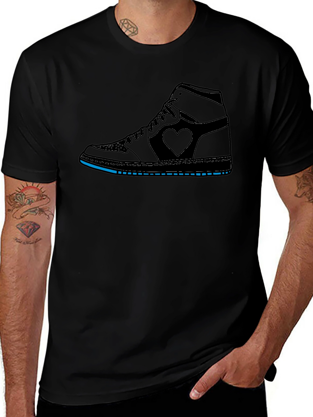 Cool Sneaker Graphic Tee - Black