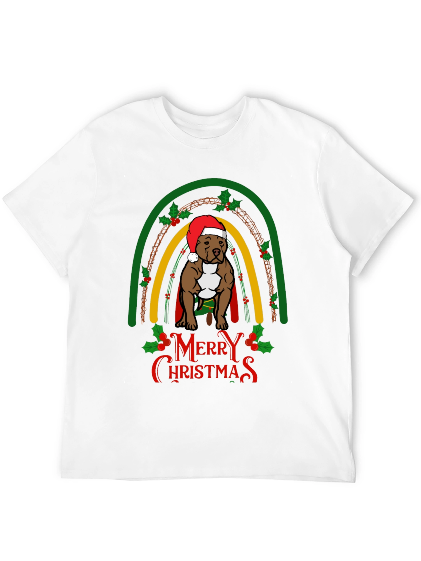 Merry Christmas Pitbull T-Shirt