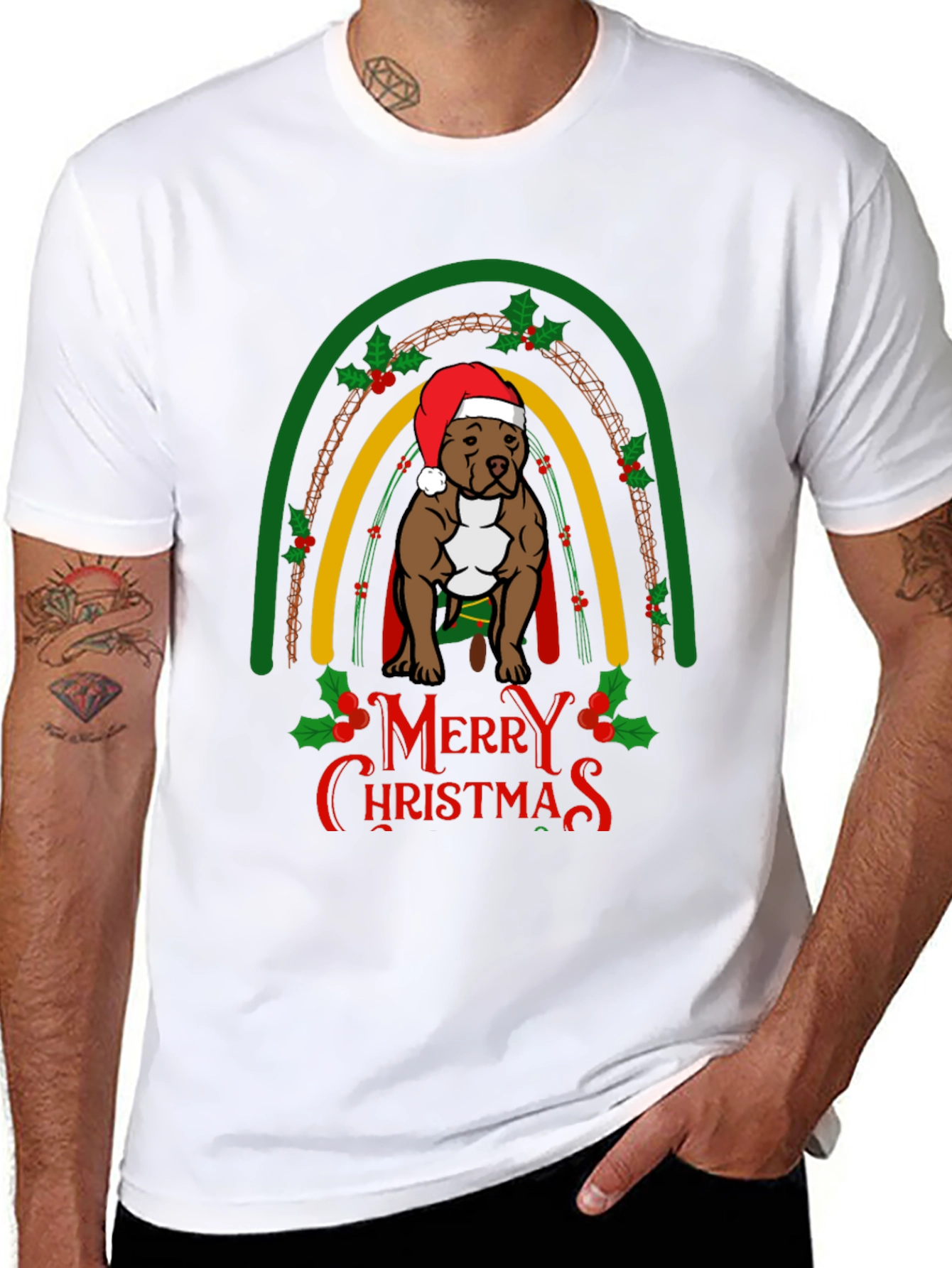 Merry Christmas Pitbull T-Shirt