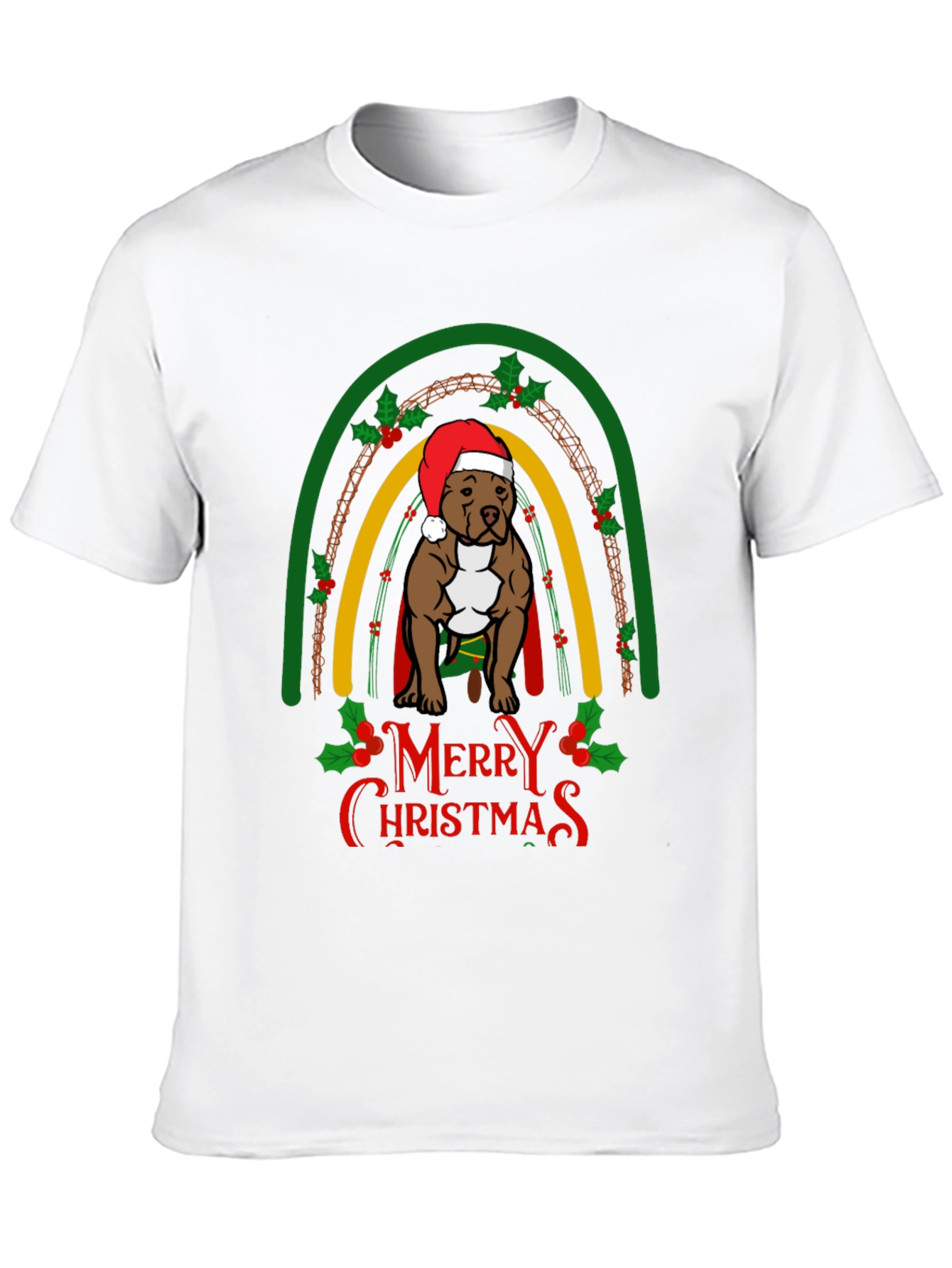 Merry Christmas Pitbull T-Shirt