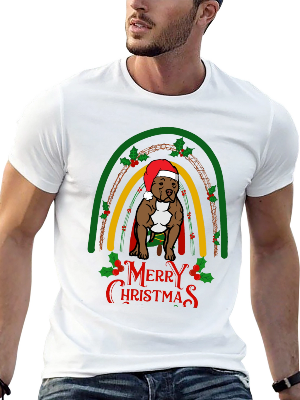Merry Christmas Pitbull T-Shirt