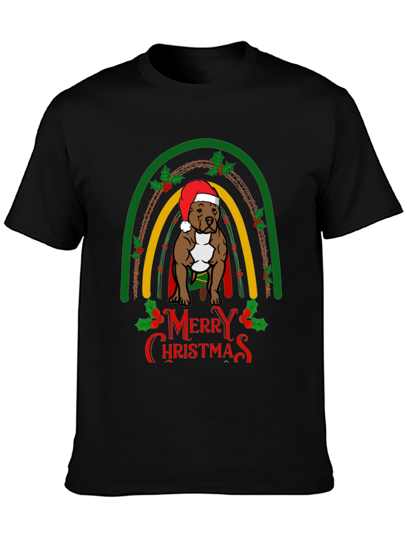 Merry Christmas Pitbull T-Shirt